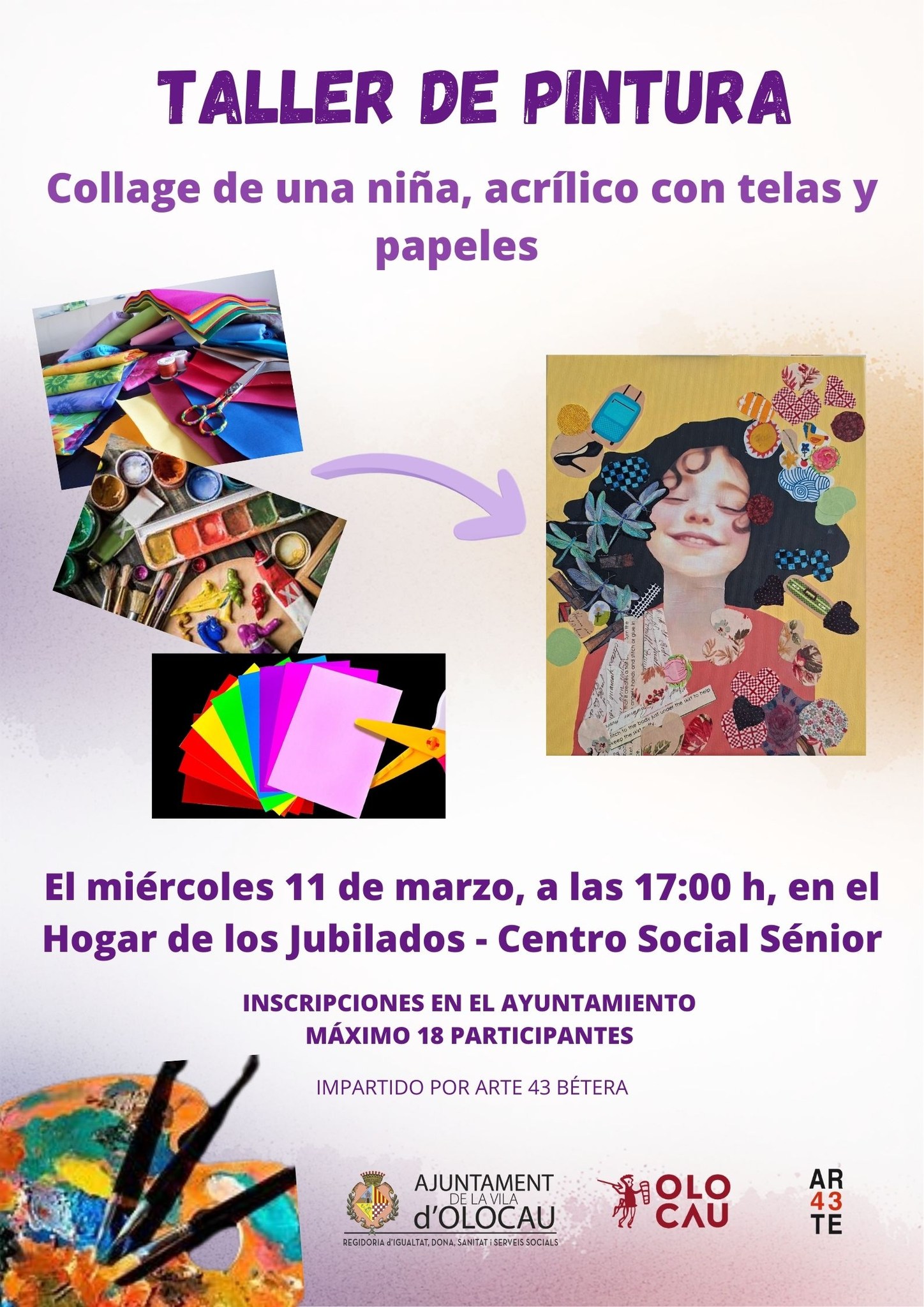 Taller de pintura (Programa de actos por el 8M, Día Internacional de la Mujer)