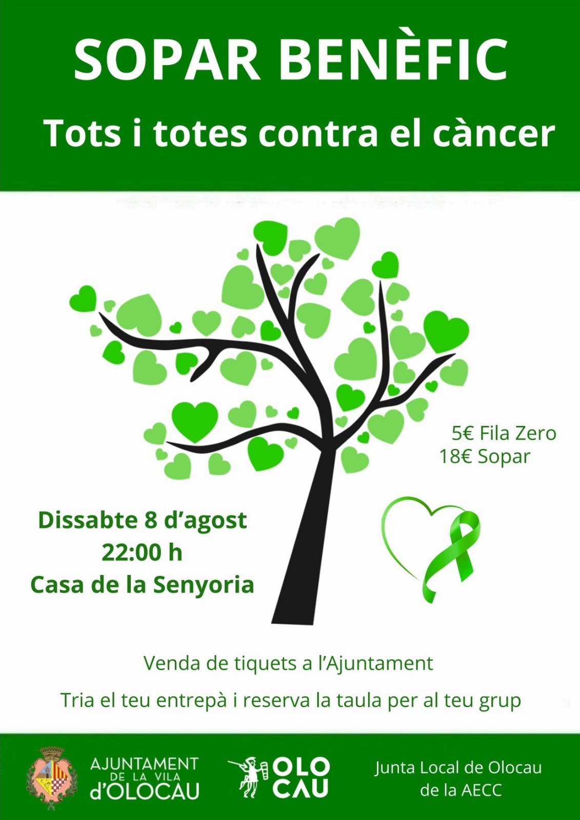 Cena benéfica a favor de la investigación contra el cáncer (Fiestas en honor a San Roque)