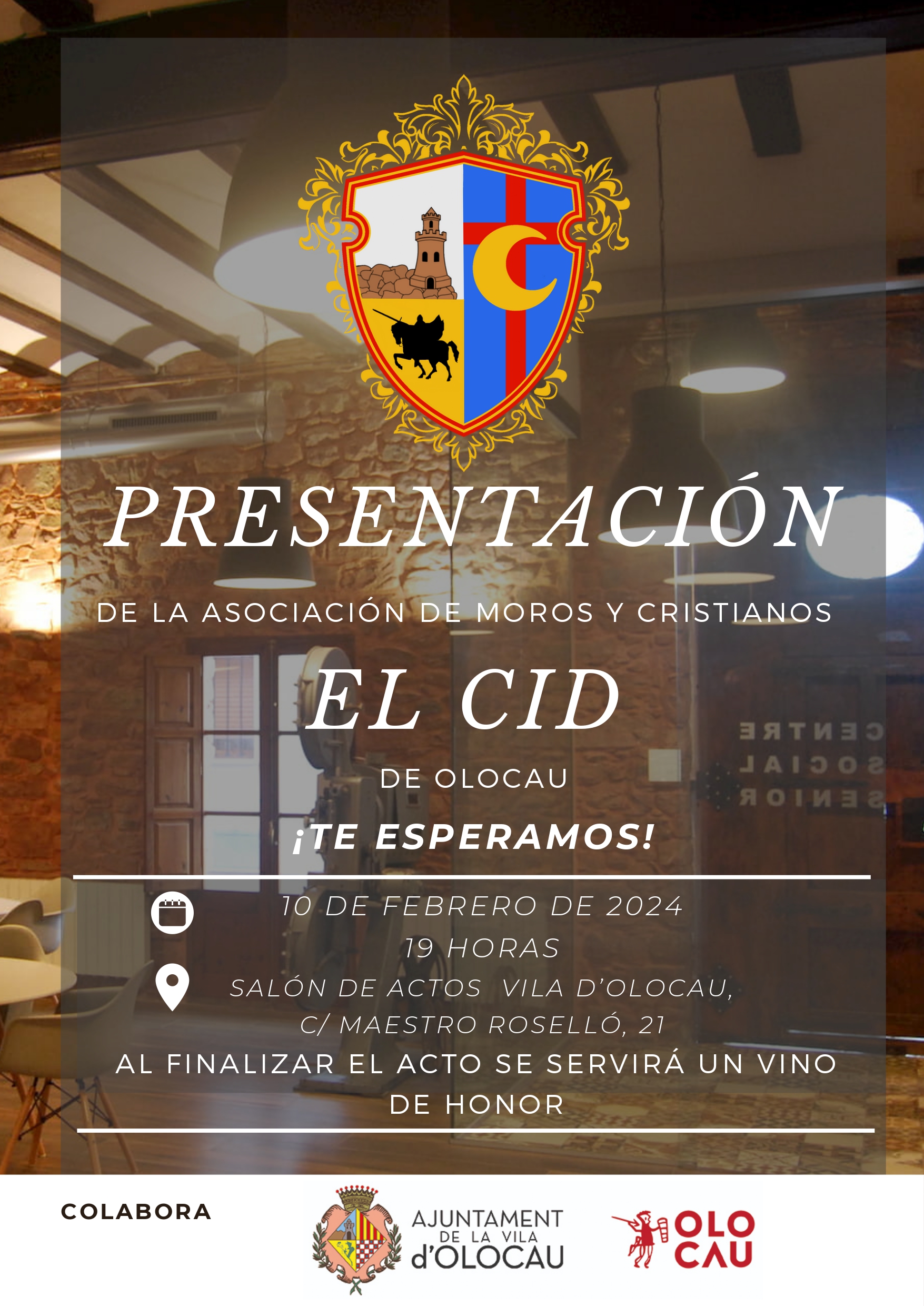 Cartel presentación Asociación de Moros y Cristianos ‘El Cid’ de Olocau
