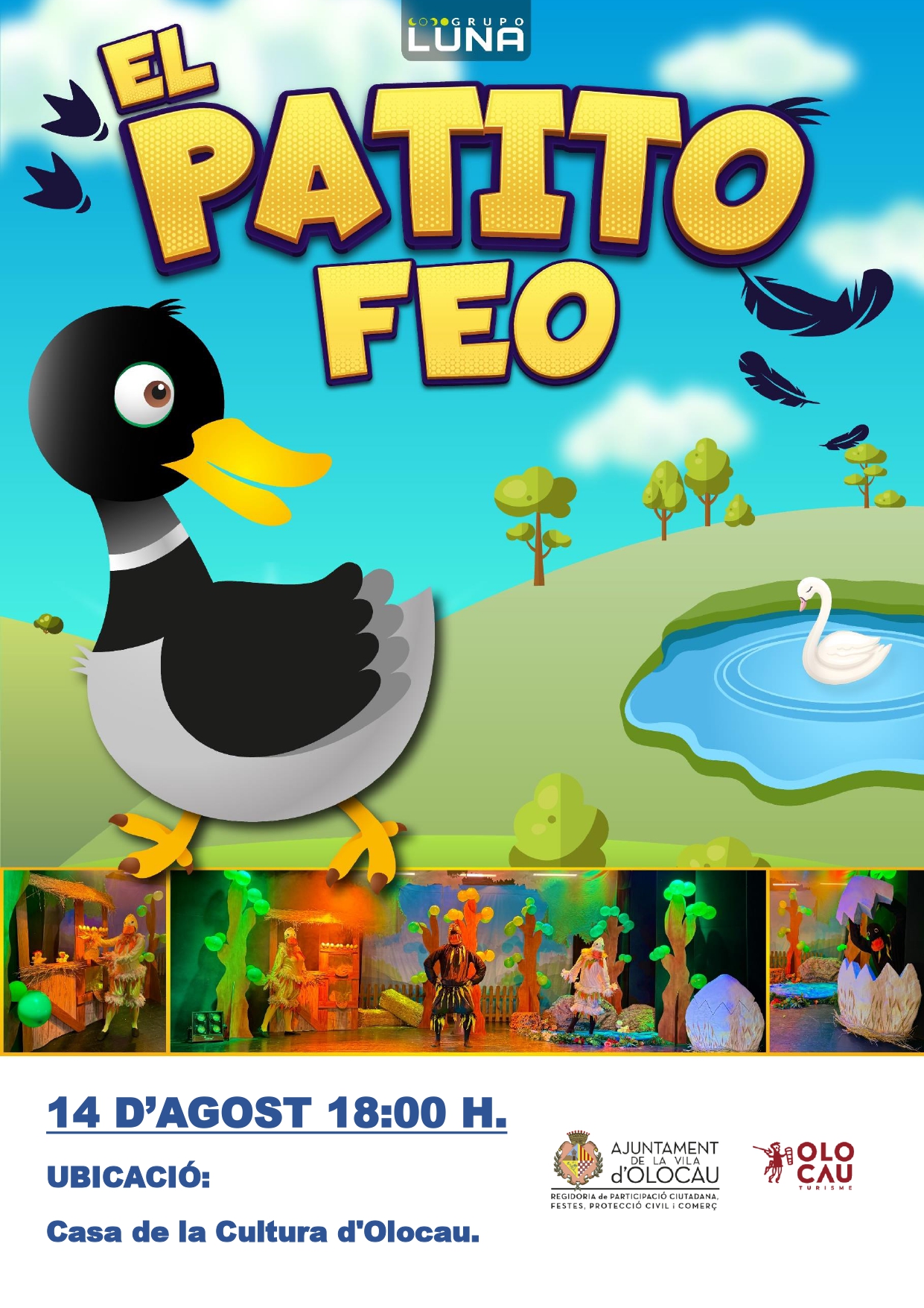 Cartel teatro El Patito Feo Olocau