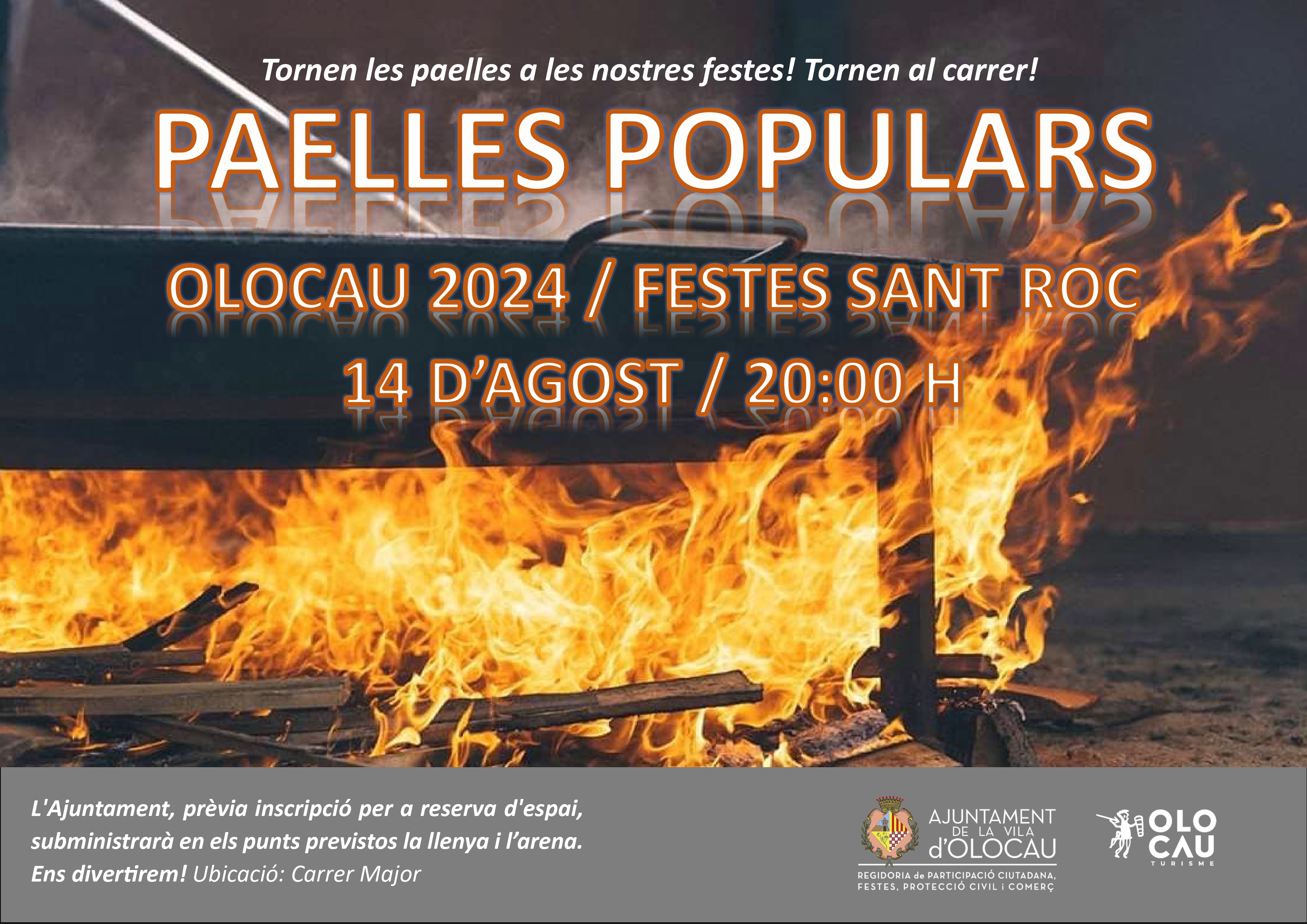 Cartel Paellas populares Olocau