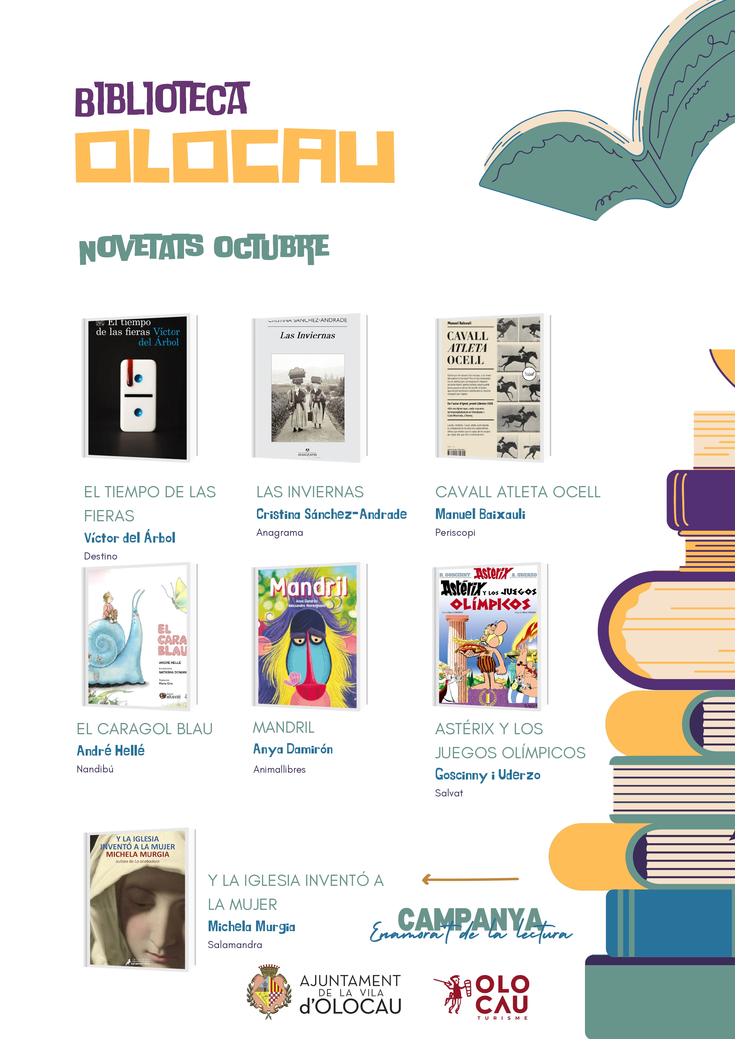 Novedades Biblioteca Municipal Olocau octubre 2024