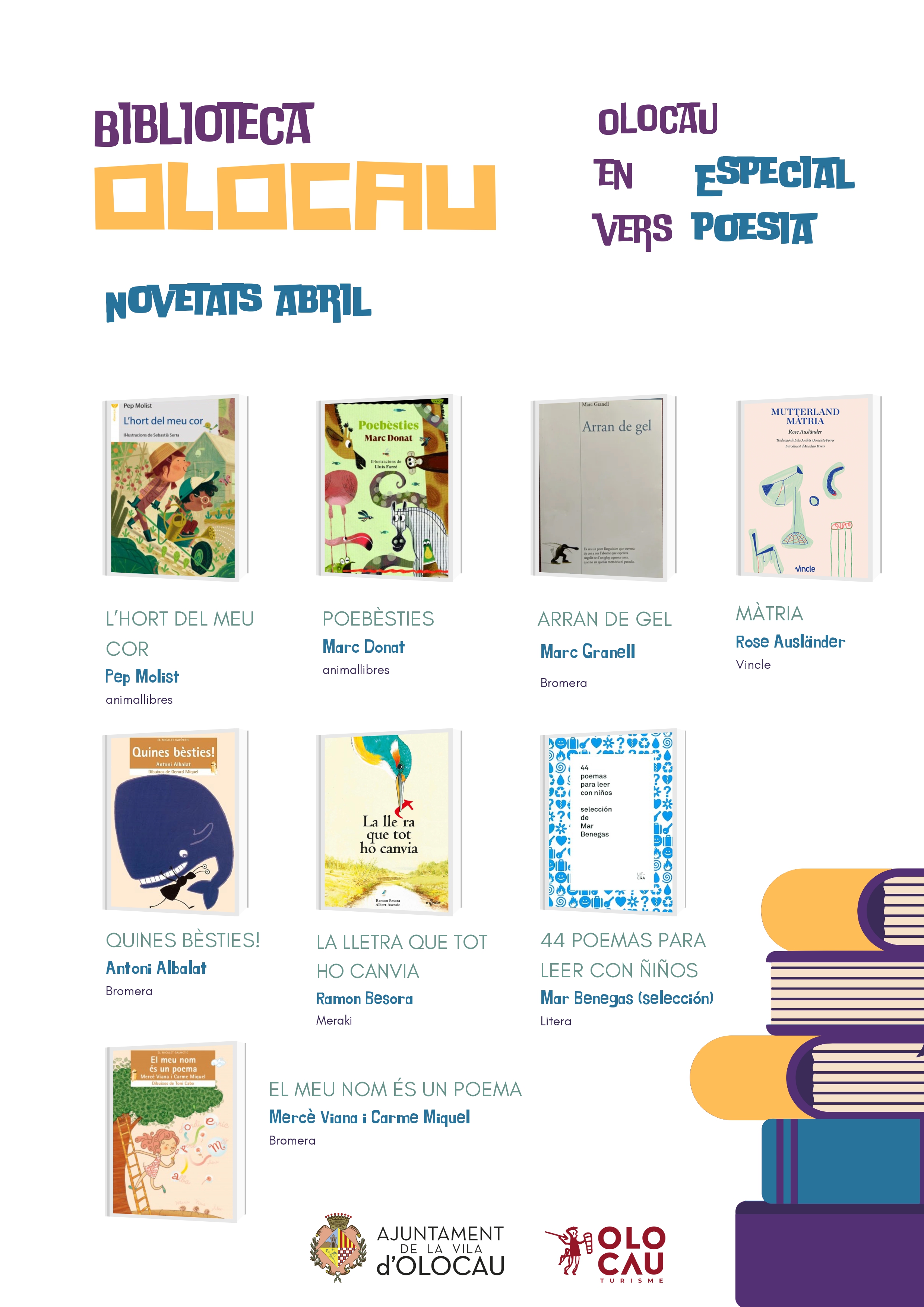 Novedades abril Biblioteca Olocau