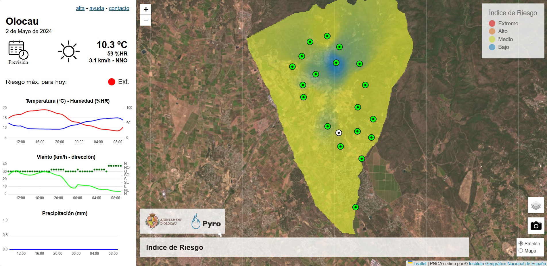 Riesgo incendios - Jueves 2 mayo Olocau