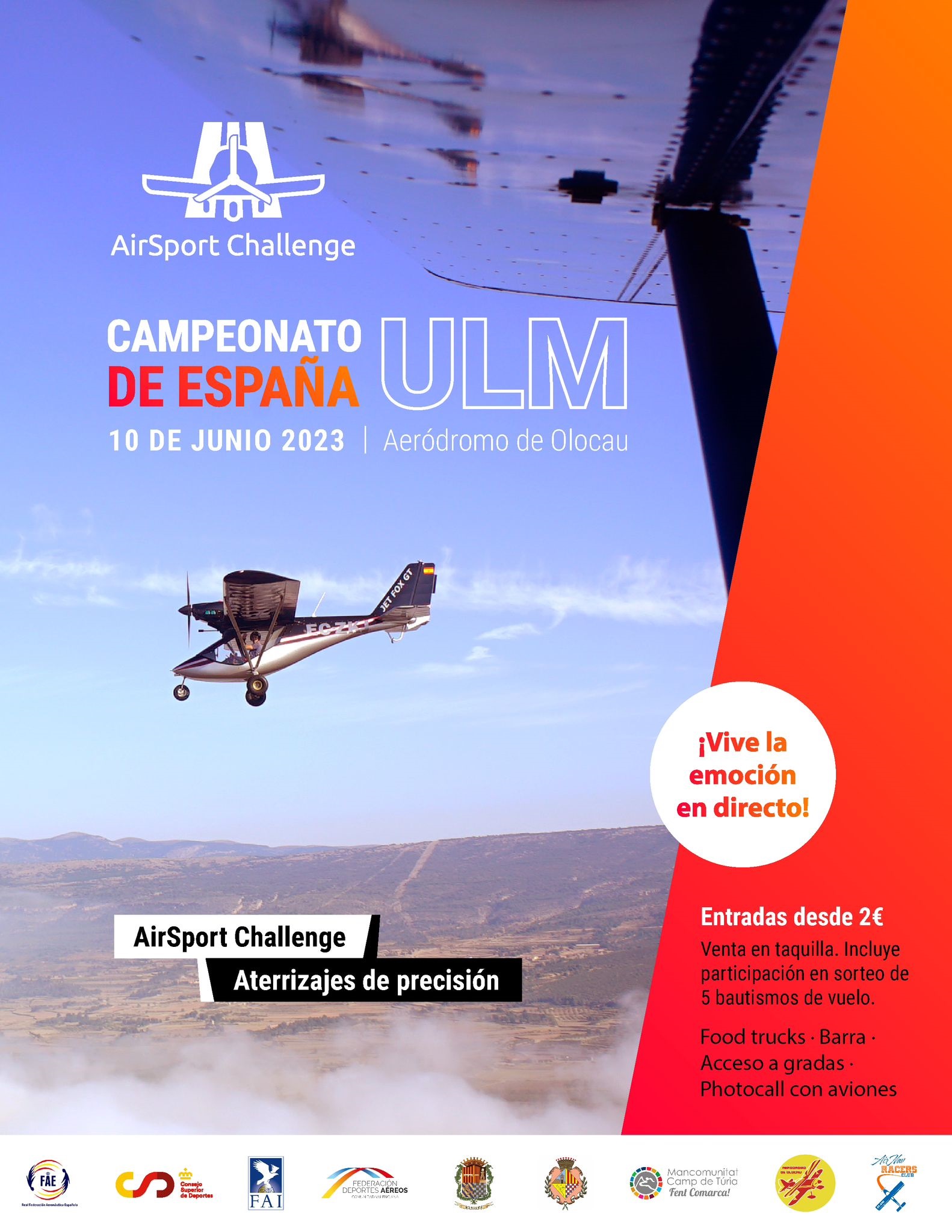 Cartel Campeonato de Espa&ntilde;a de Ultraligeros Motorizados (ULM) AirSport Challenge