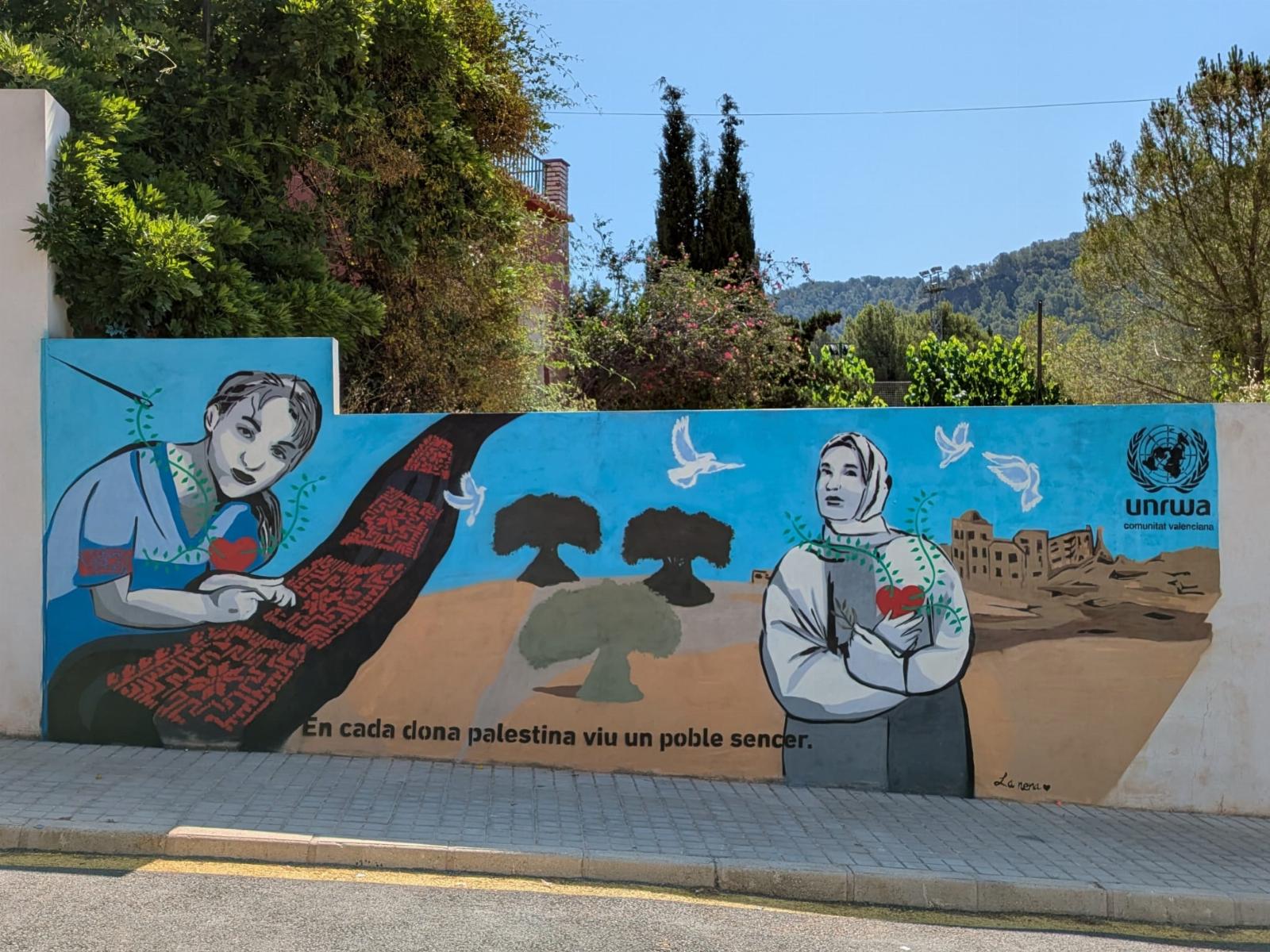 Foto mural Palestina UNRWA Olocau