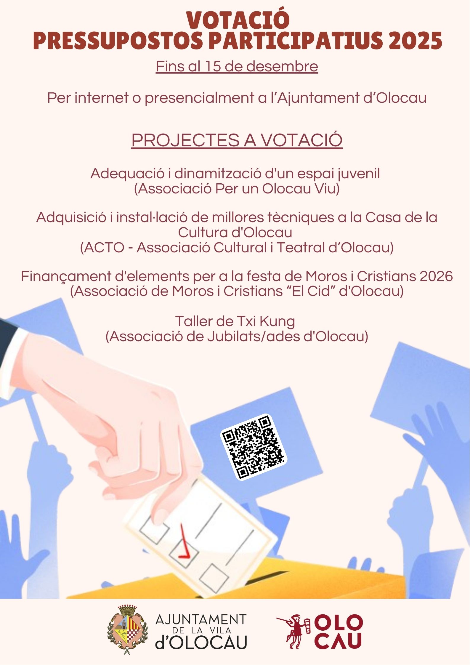 Cartel votaci&oacute;n Presupuestos Participativos Olocau 2025