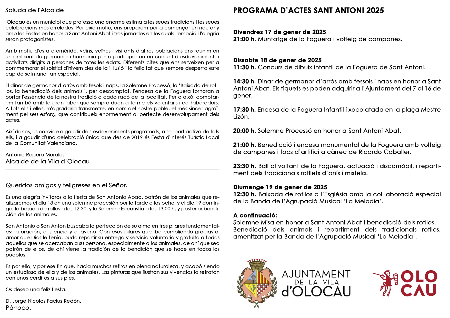 Programa San Antonio Abad Olocau 2025 2