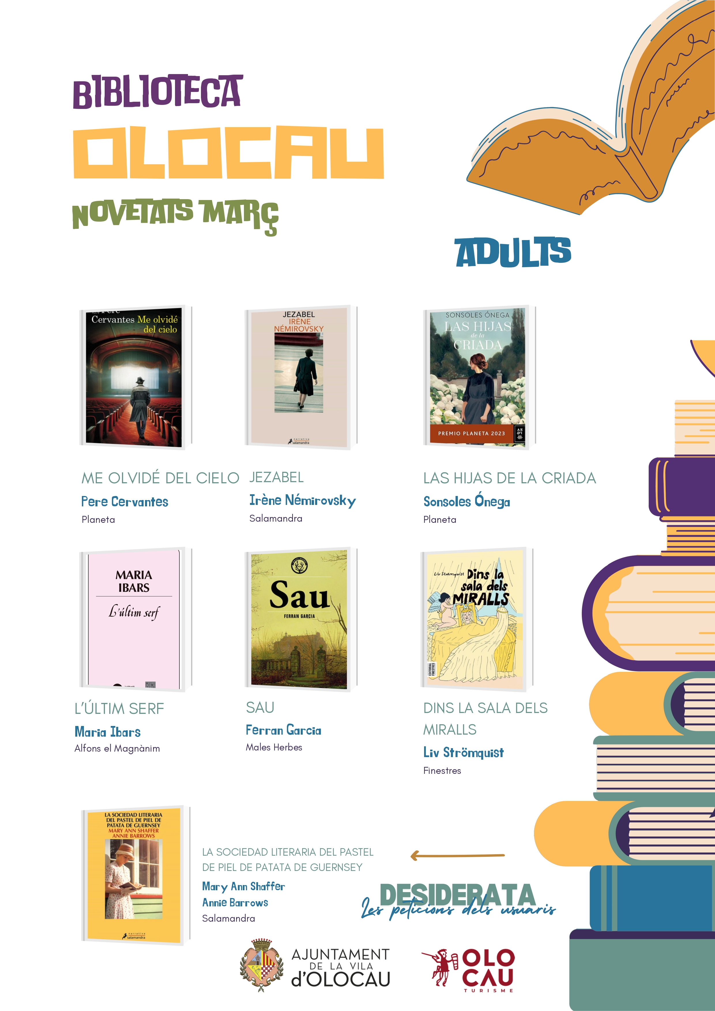 Novedades marzo Biblioteca Olocau 2