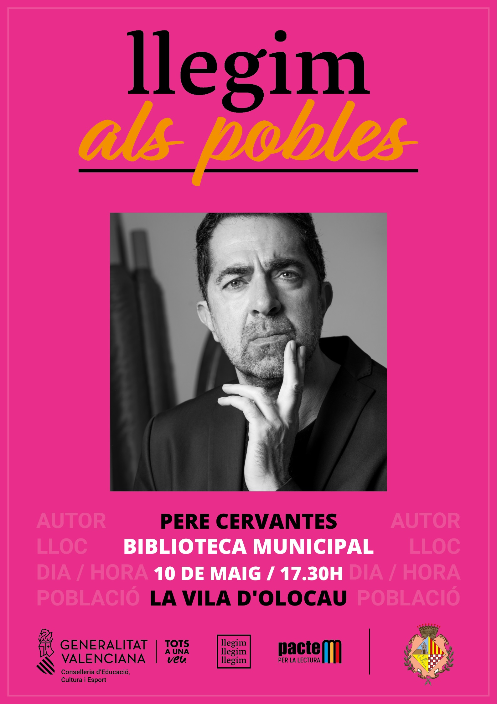 Cartel Llegim als pobles Pere Cervantes Olocau