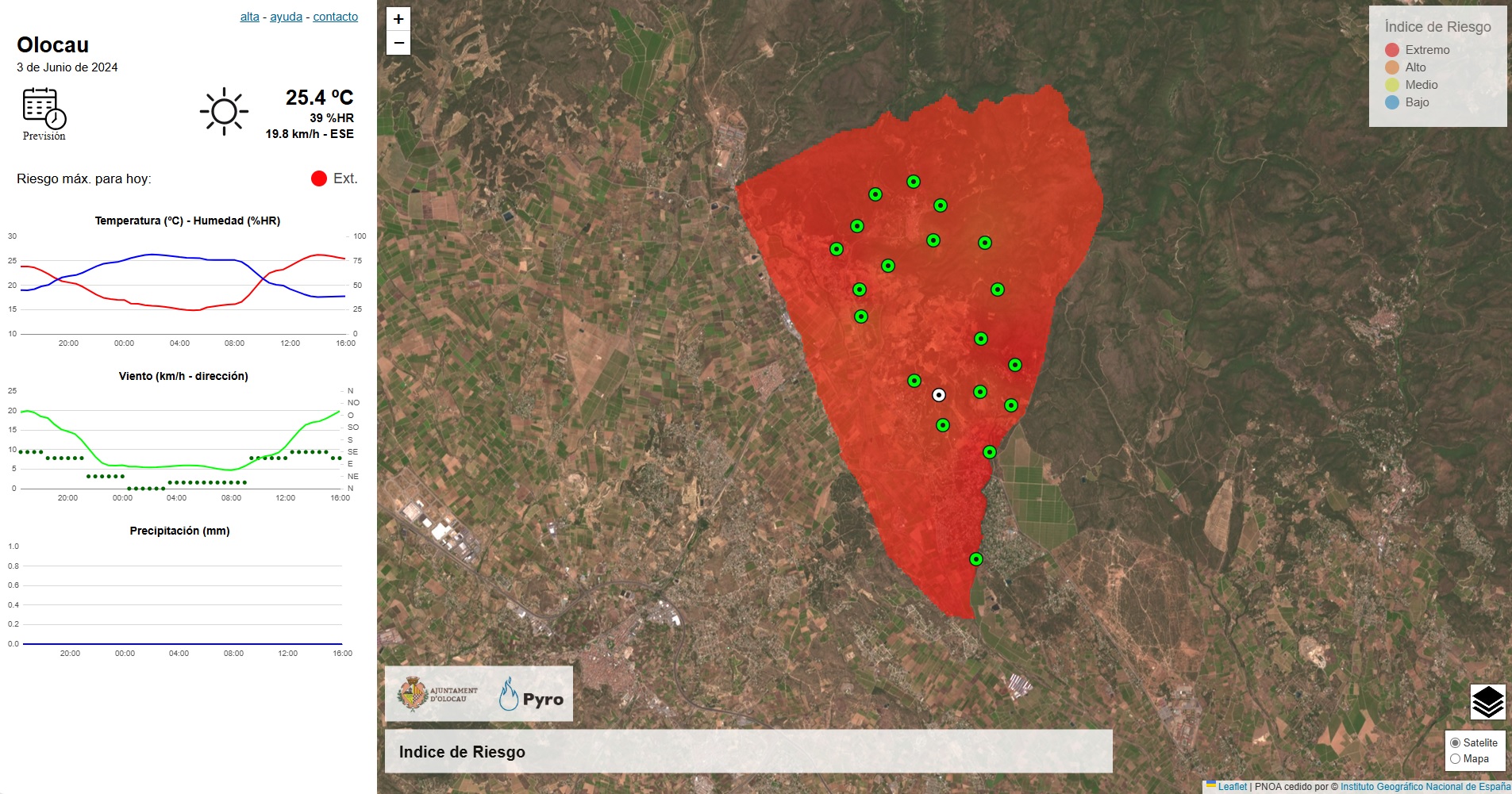 Riesgo incendios - Lunes 3 de junio