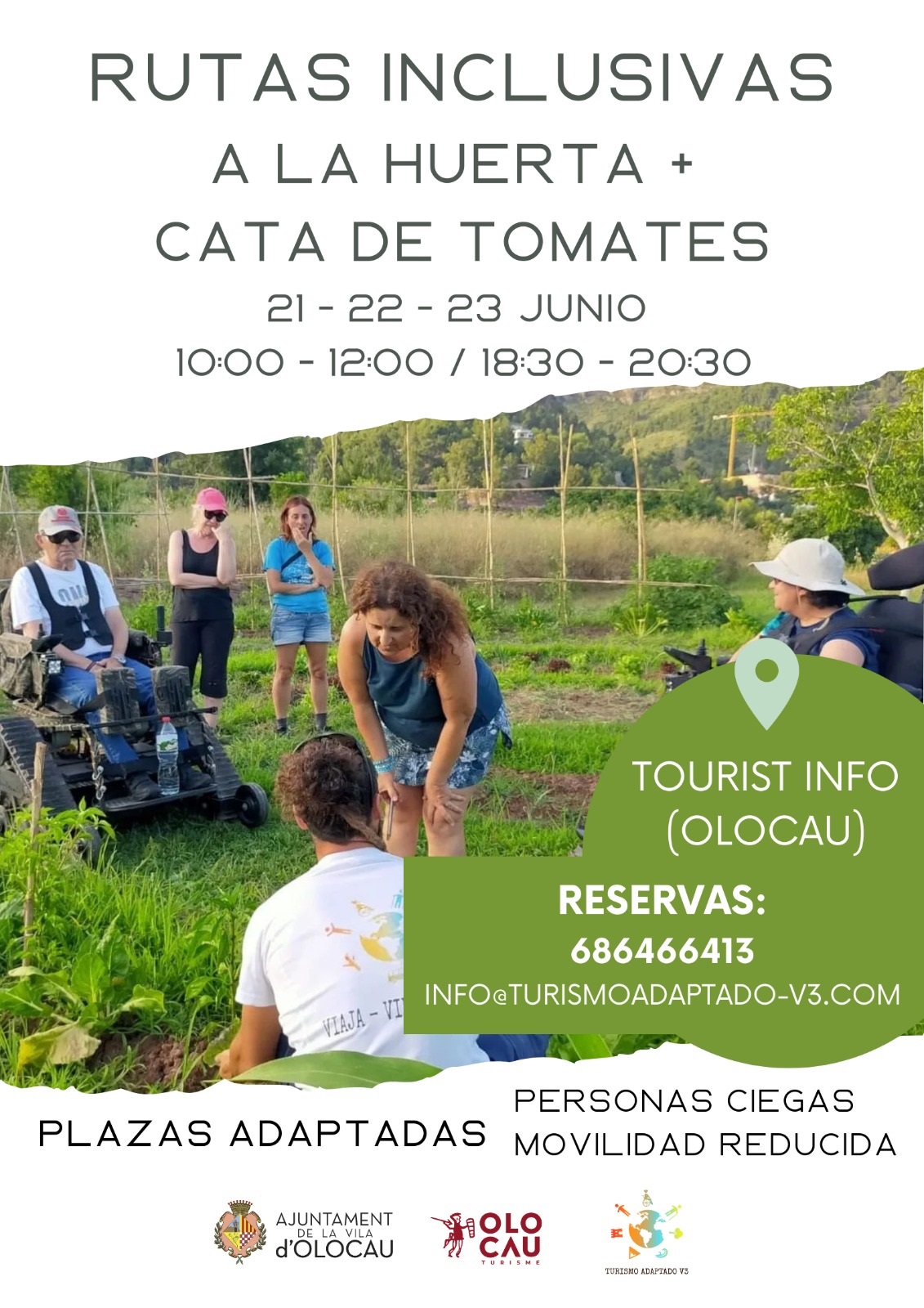 Cartel rutas inclusivas Olocau