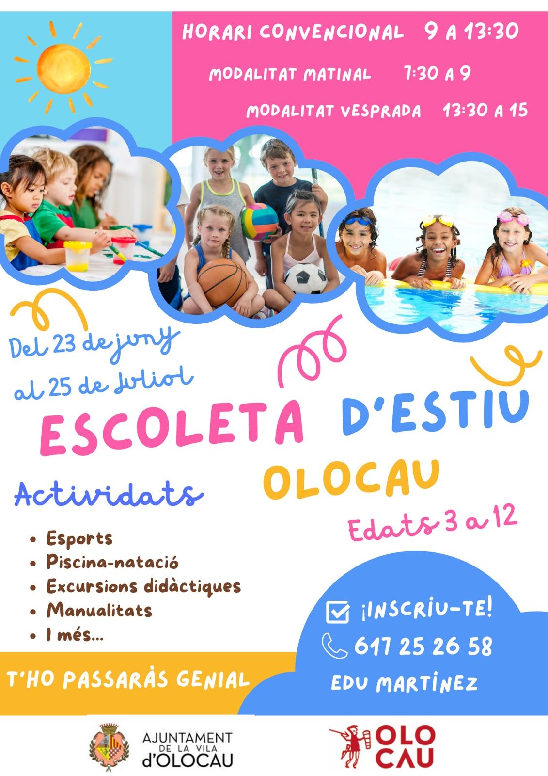 Cartel Escuela Verano Olocau 2025