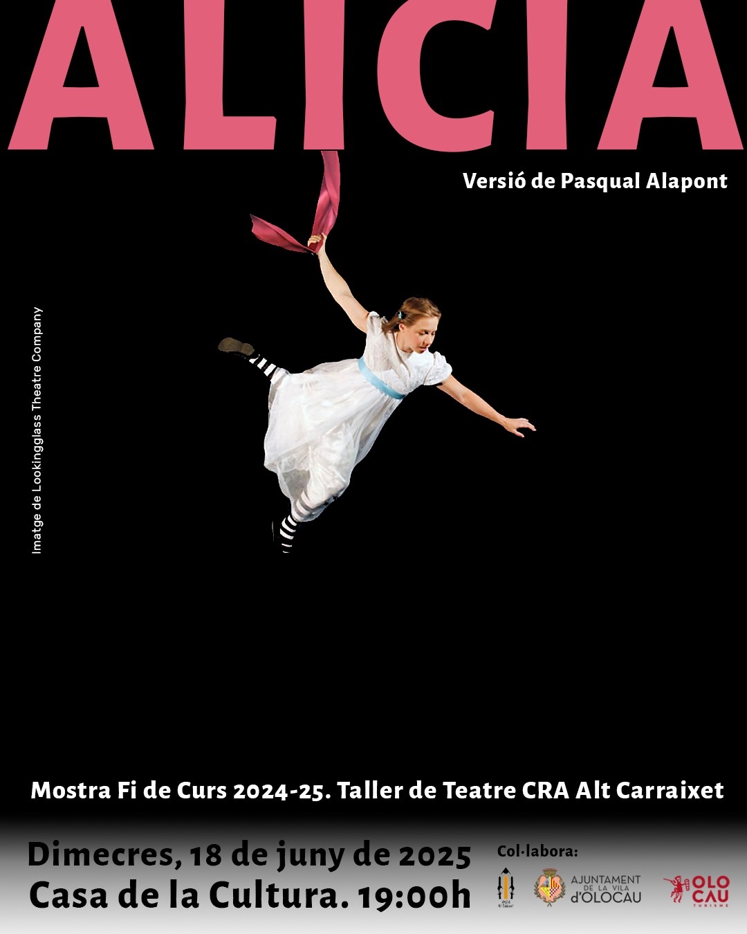 Cartel Muestra de Fin de Curso Taller de Teatro Infantil CRA Alt Carraixet - Col&middot;legi Mestre Ferran Zurriaga Olocau