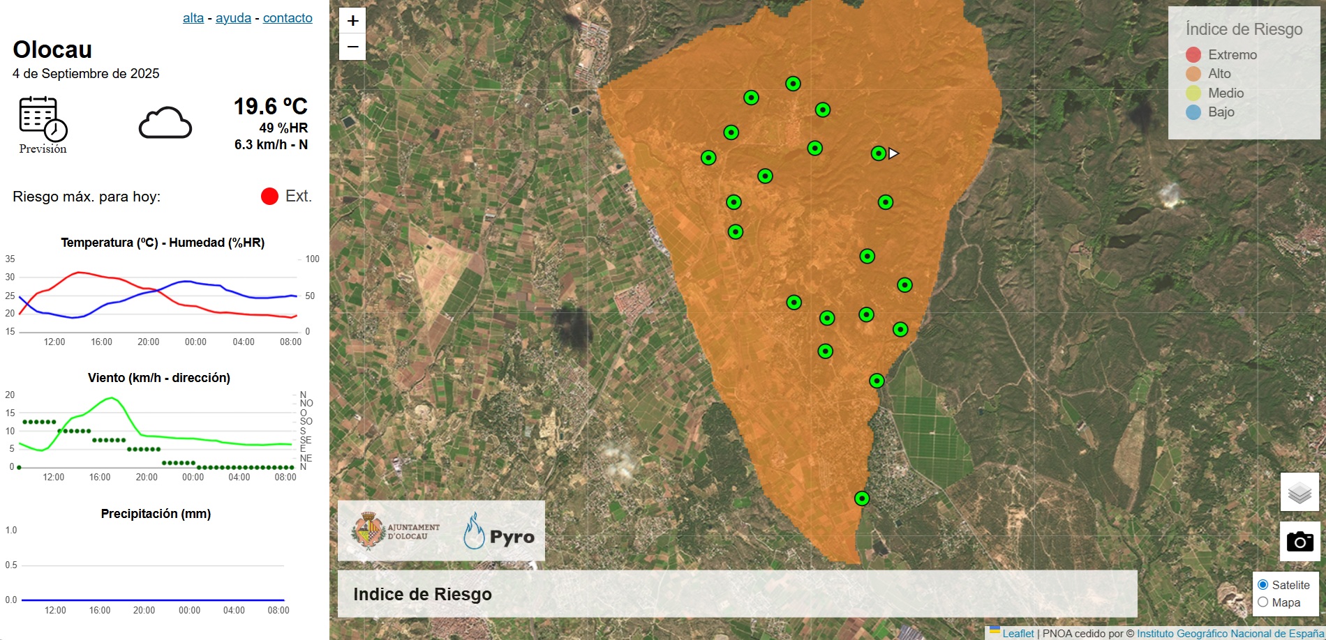 Riesgo incendios 4 septiembre