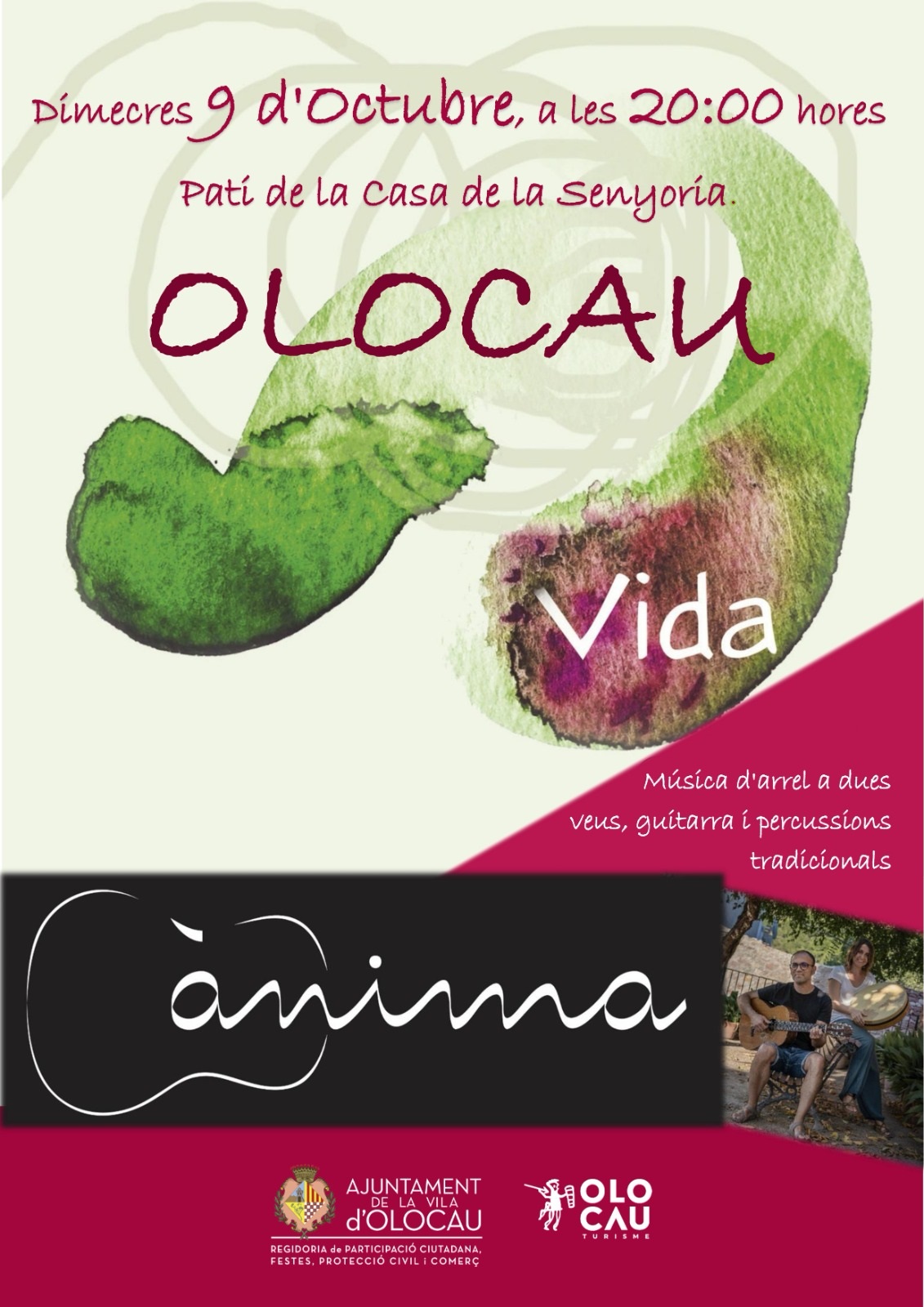 Cartel concierto &Agrave;nima Olocau