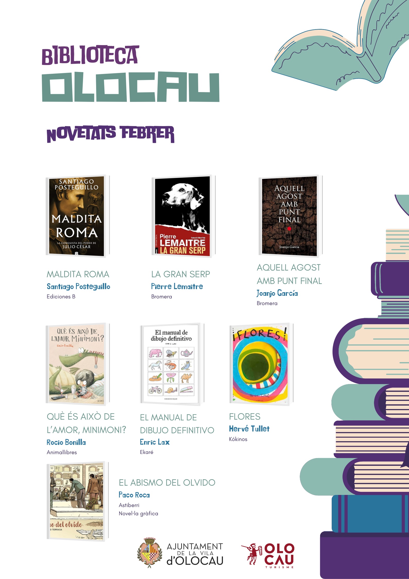 Novedades febrero 2024 Biblioteca Olocau