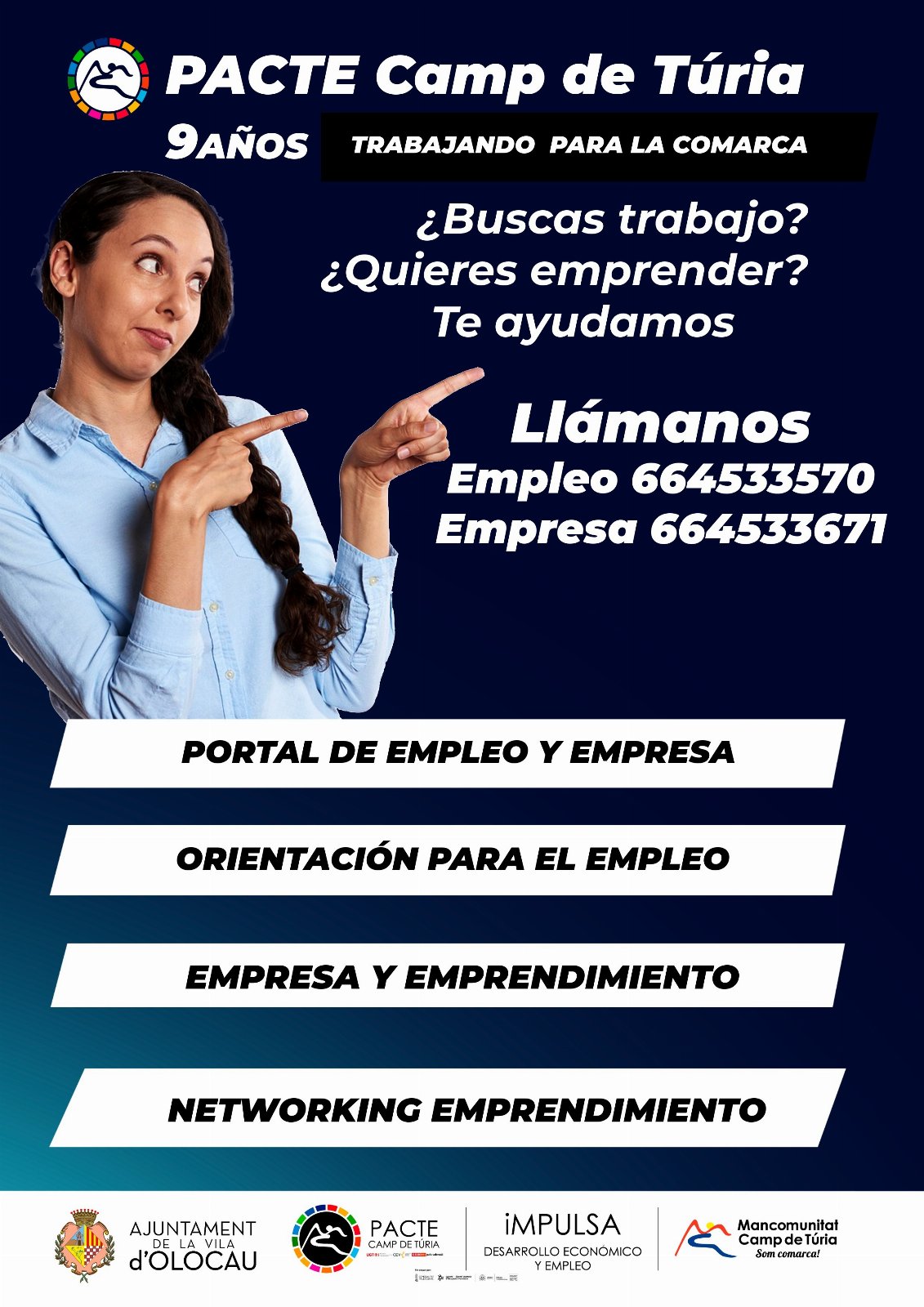 Cartell accions ocupabilitat Mancomunitat Camp de Túria