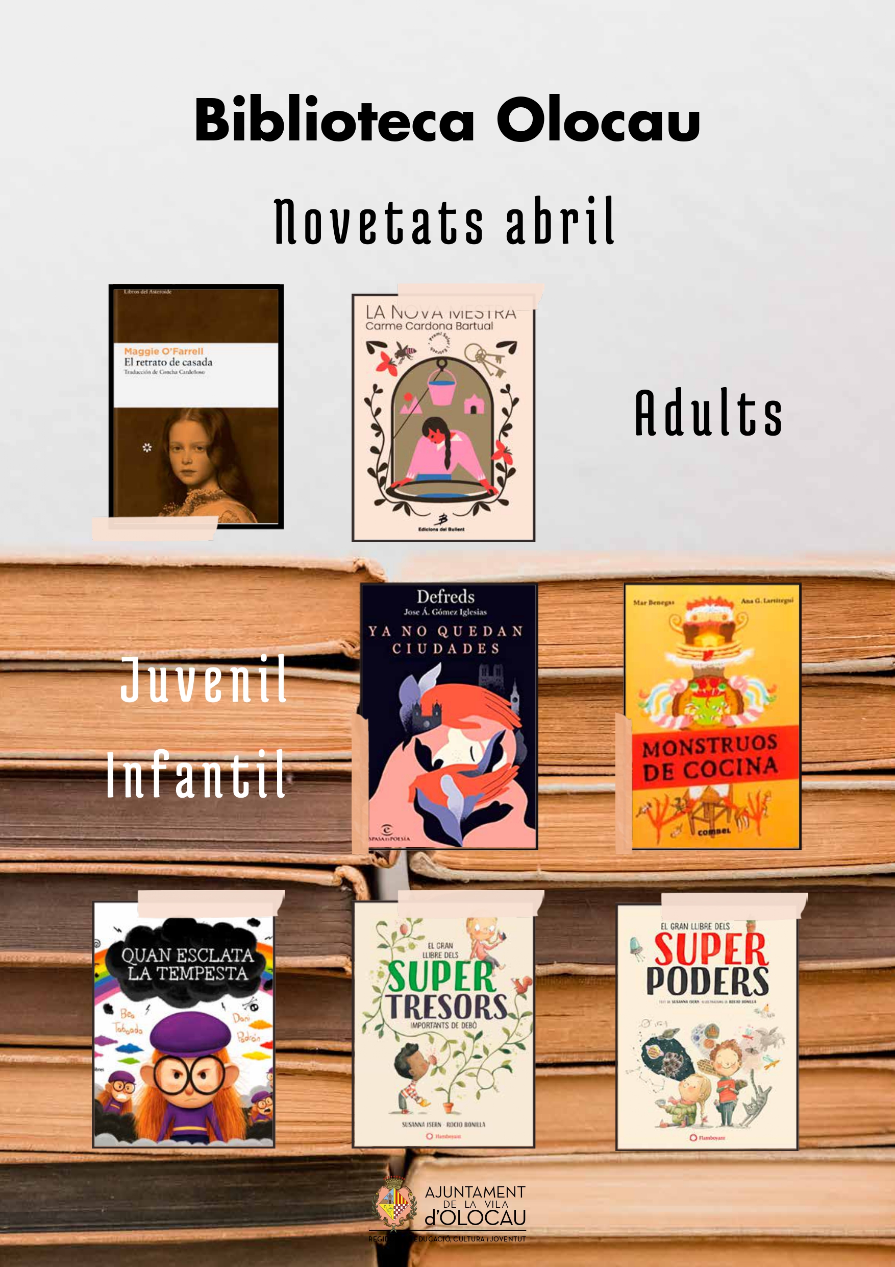 Novedades abril Biblioteca Municipal Olocau