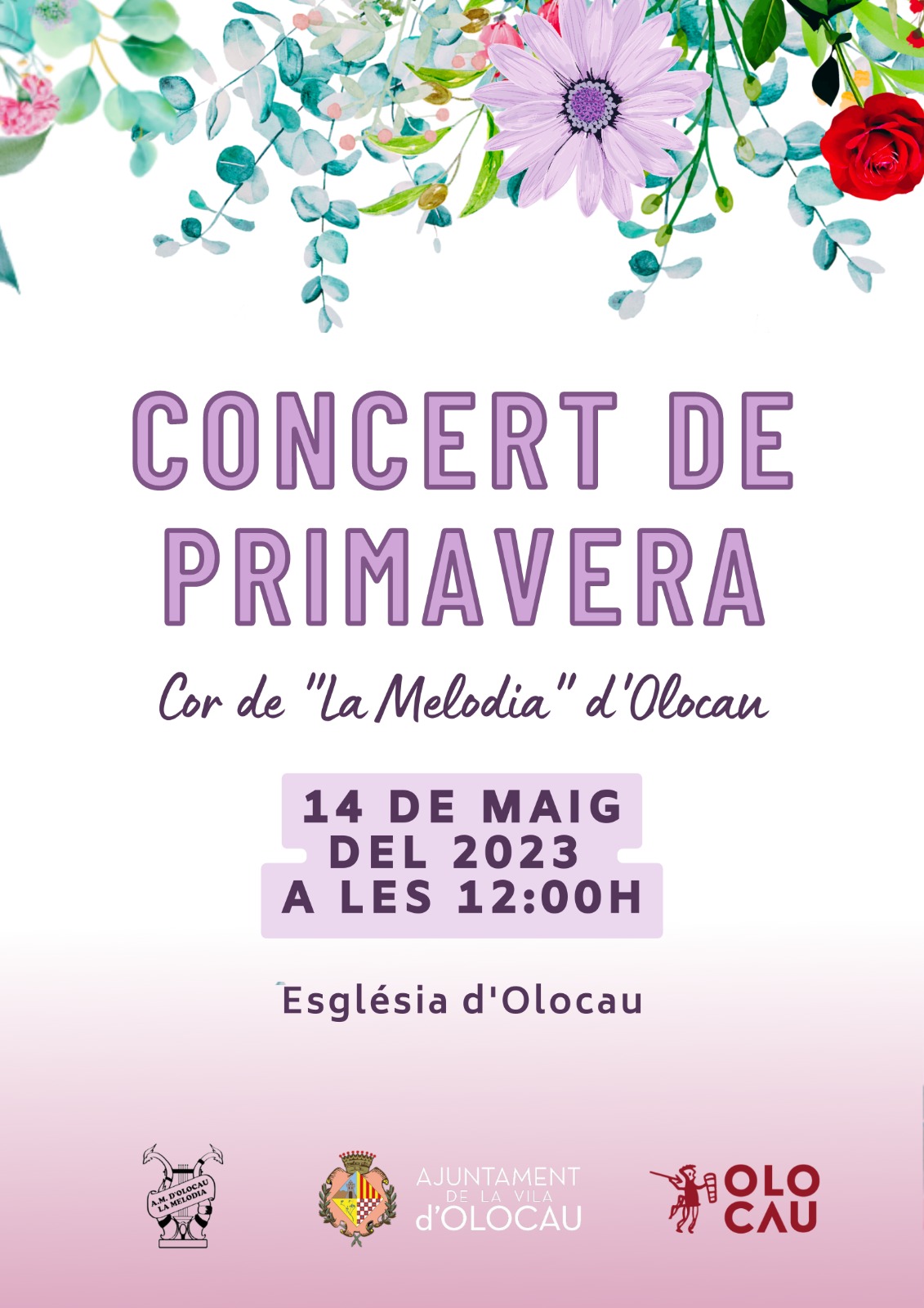 Cartel Concierto de Primavera del Coro de ‘La Melodia’ Olocau