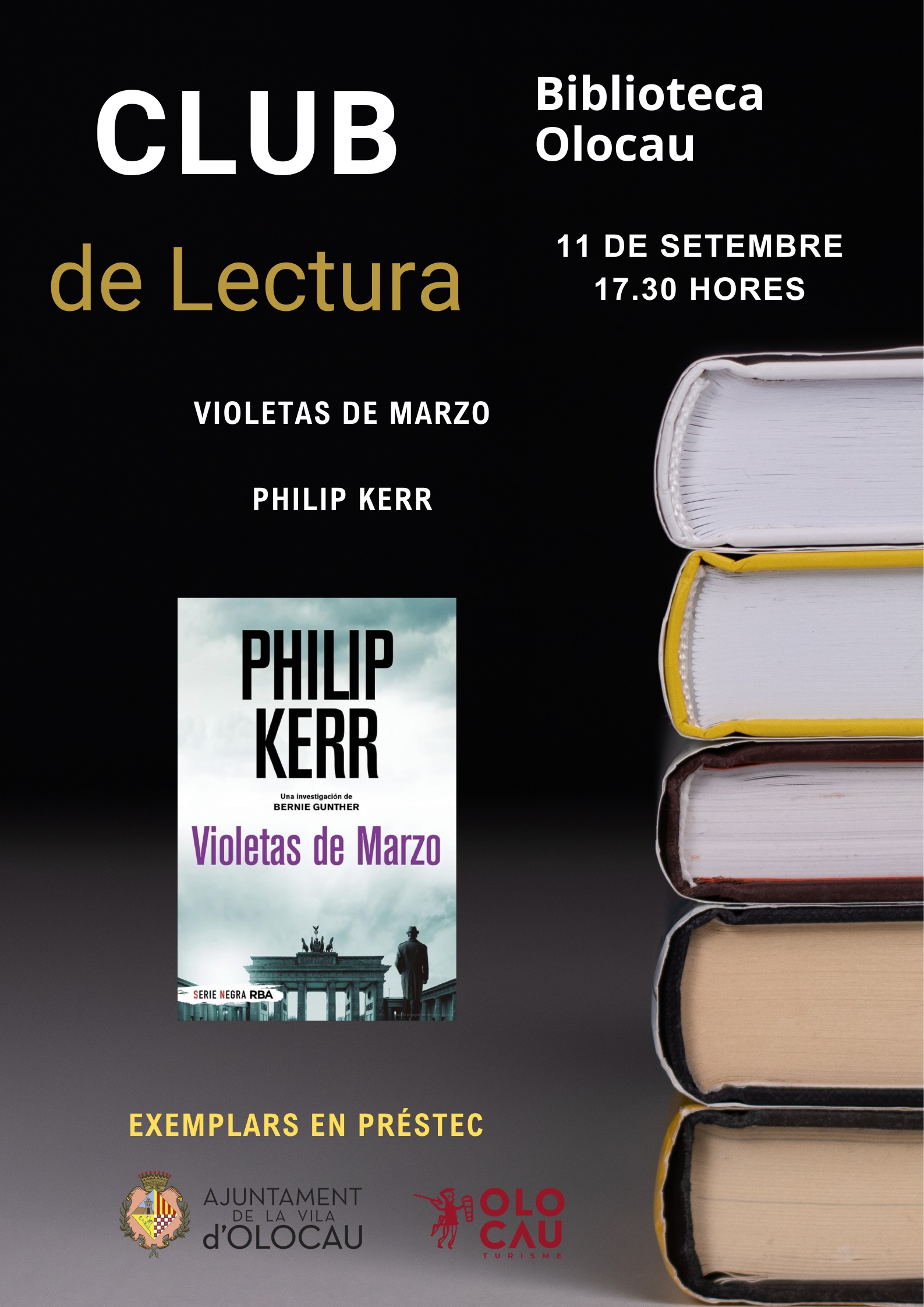 Cartel Club Lectura Adultos septiembre Olocau