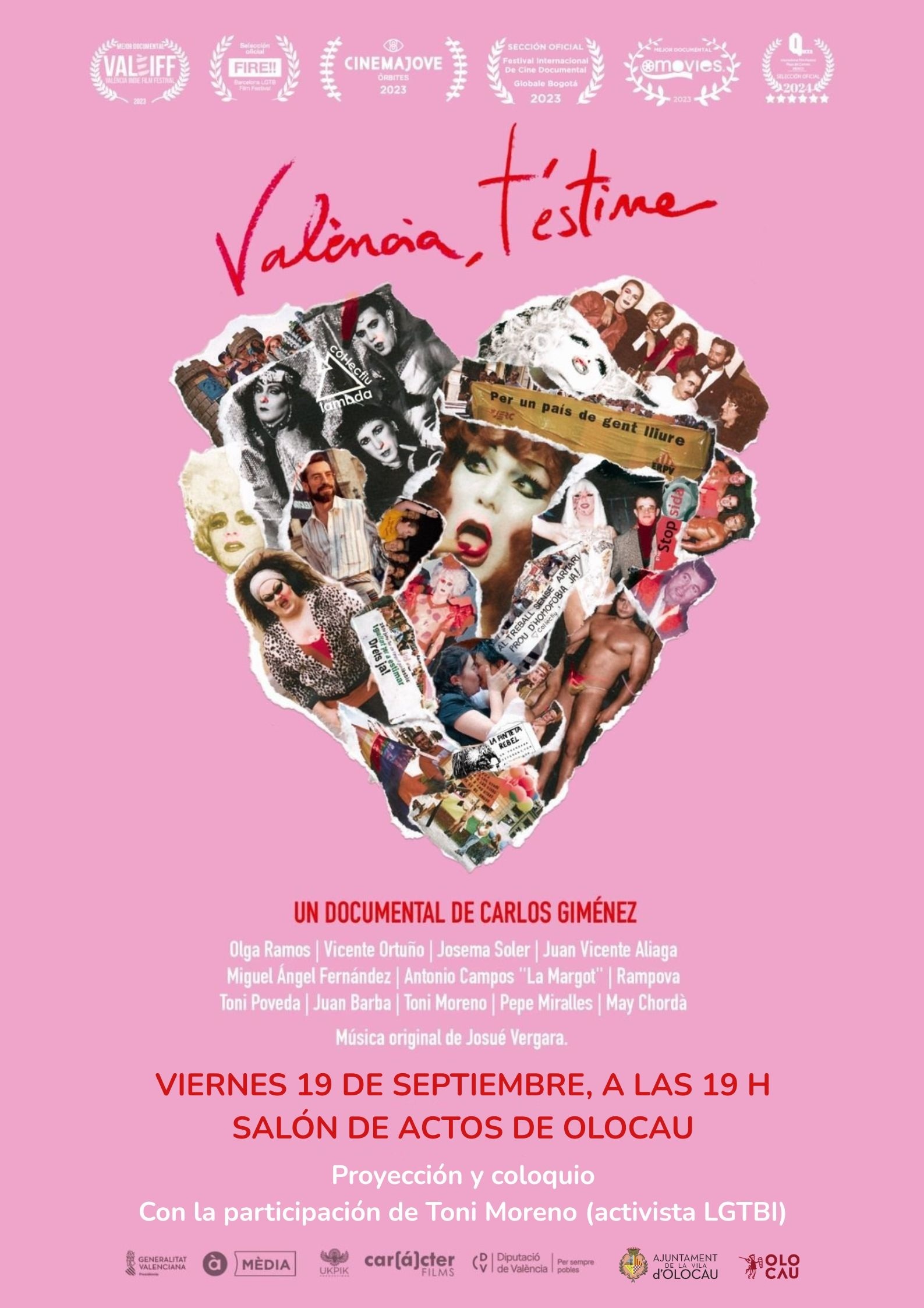 Cartel proyecci&oacute;n y coloquio documental Olocau