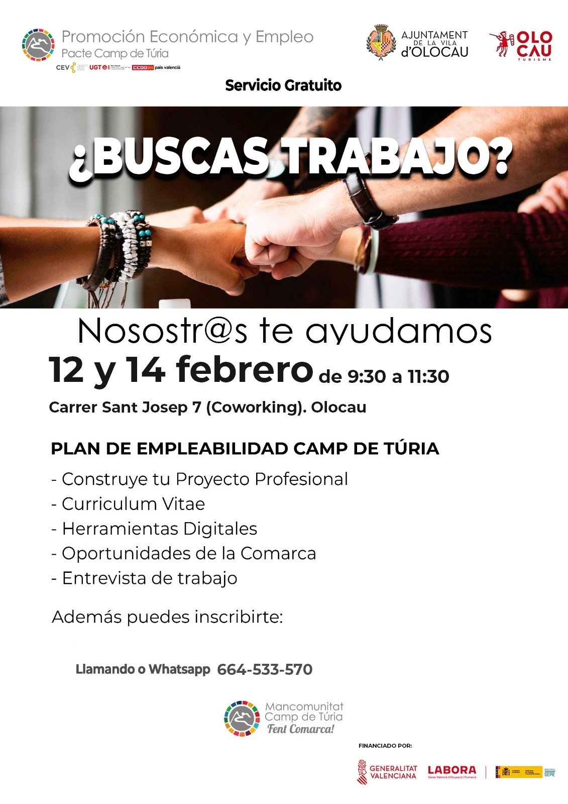 Cartel Taller empleabilidad Olocau