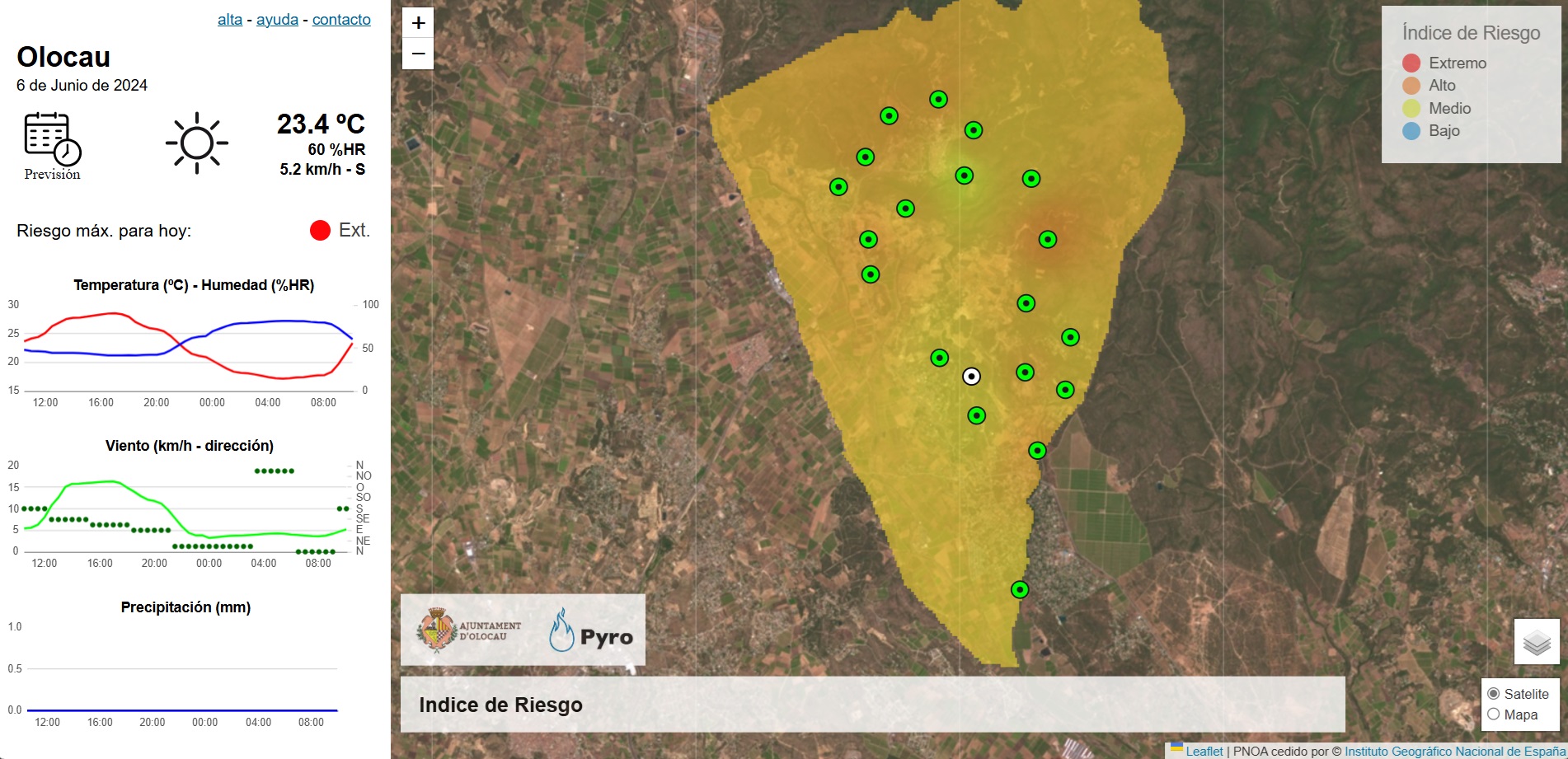 Riesgo incendios - Jueves 6 de junio