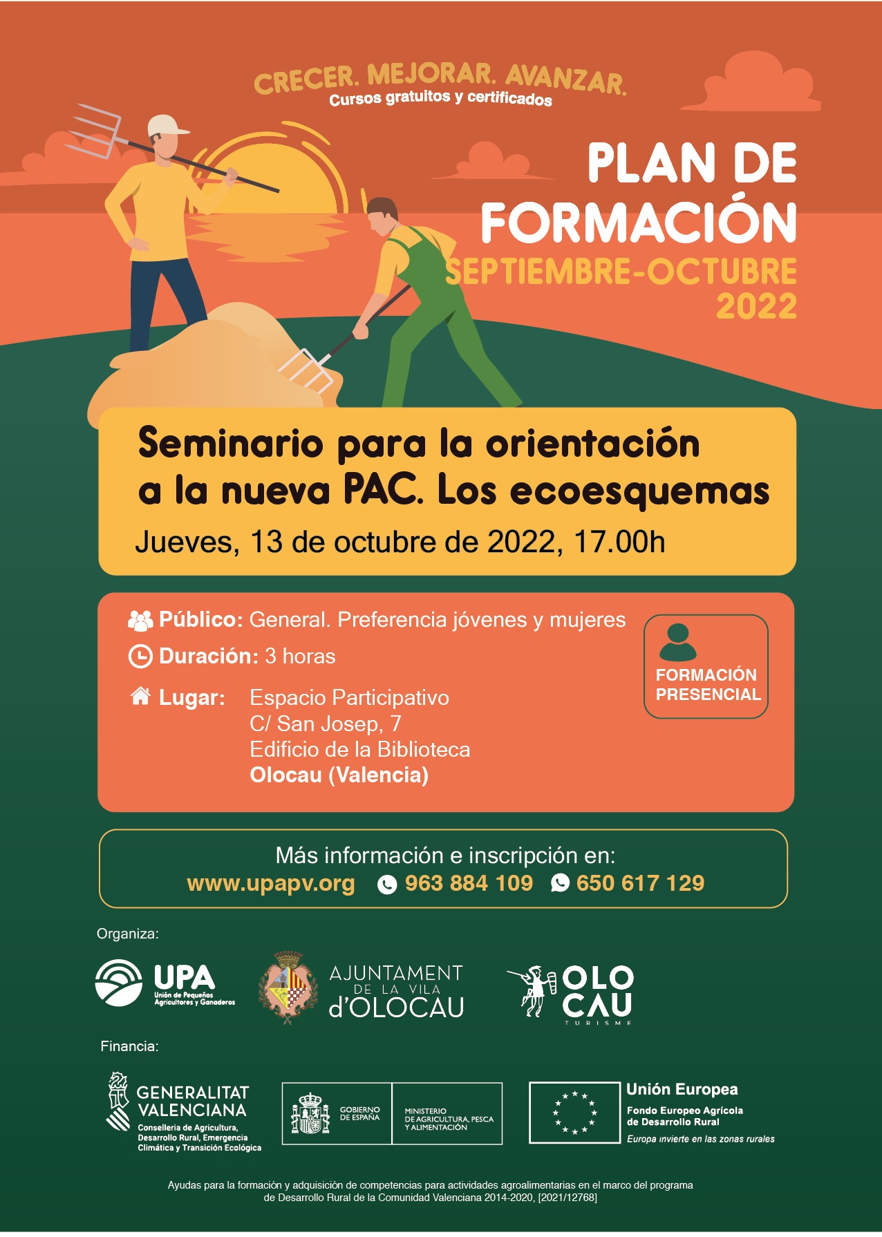 Cartel Seminario UPA-PV Olocau