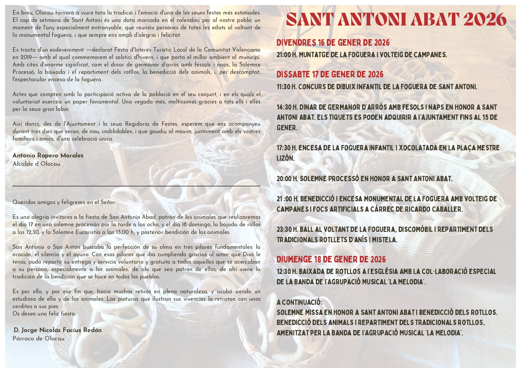 Programa Fiestas San Antonio Abad Olocau 2026 2