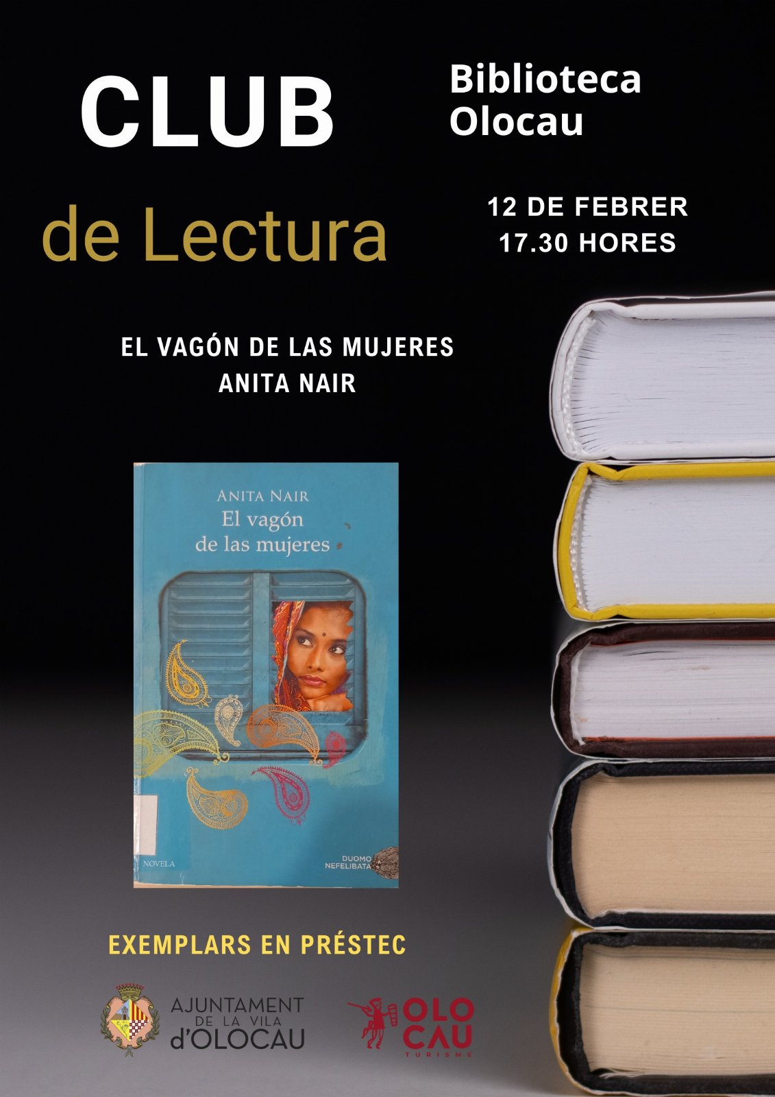 Cartel Club Lectura Adultos Olocau febrero 2025