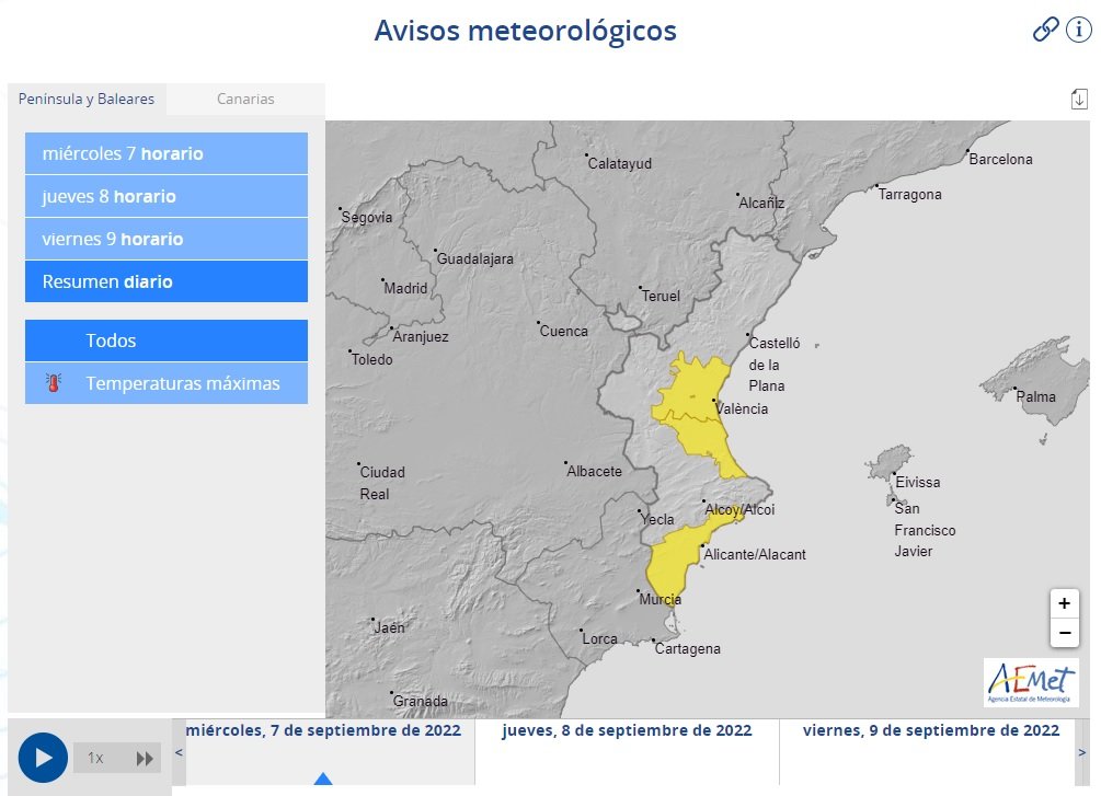 Aviso temperaturas