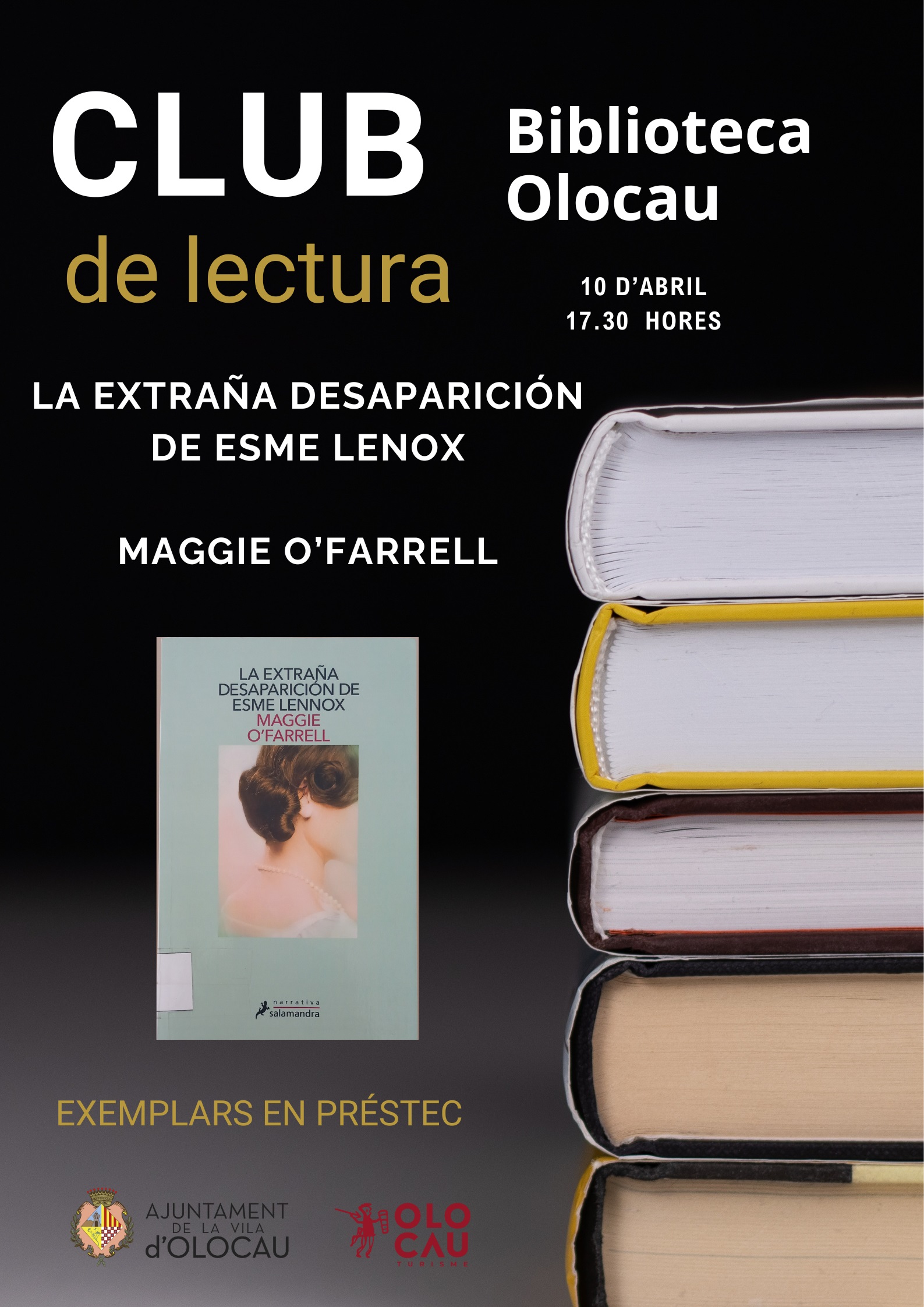 Cartel Club Lectura Adultos Olocau abril