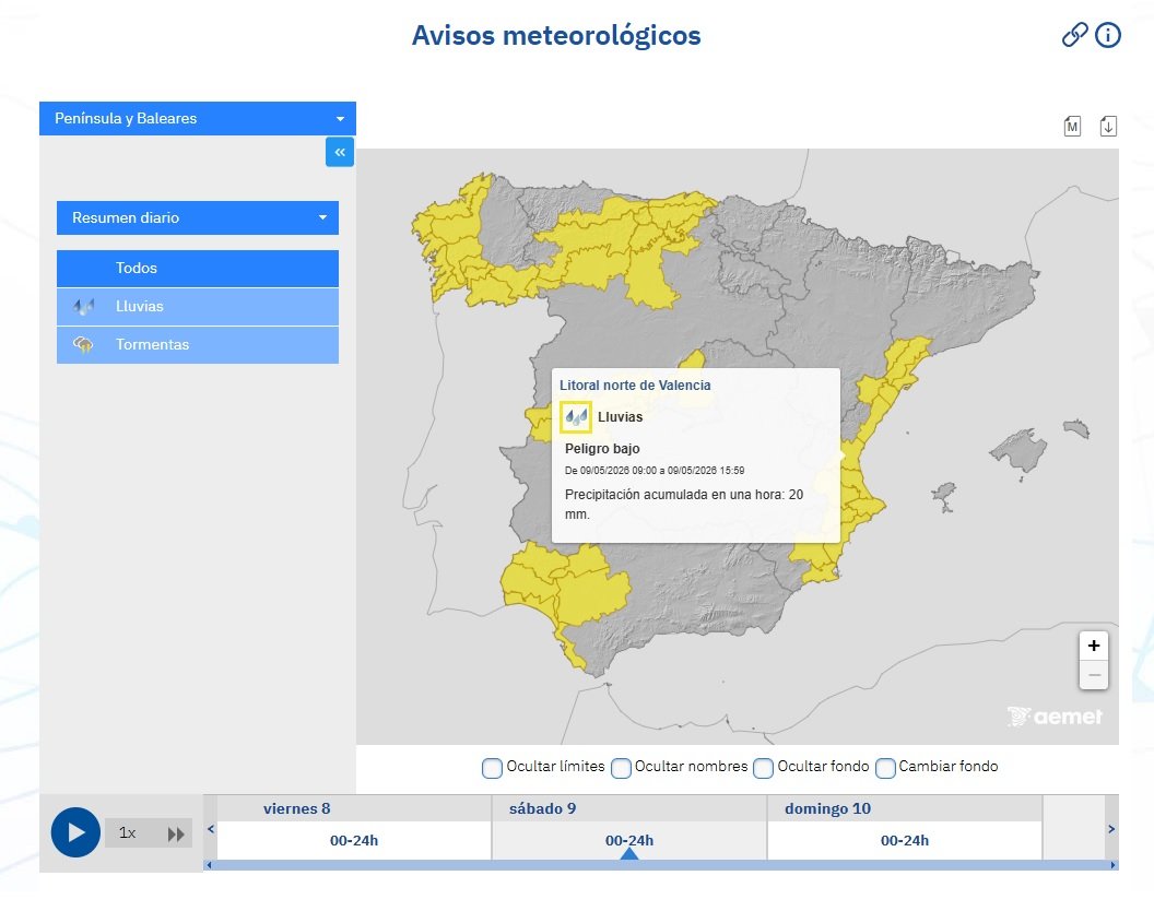 AEMET 9 mayo