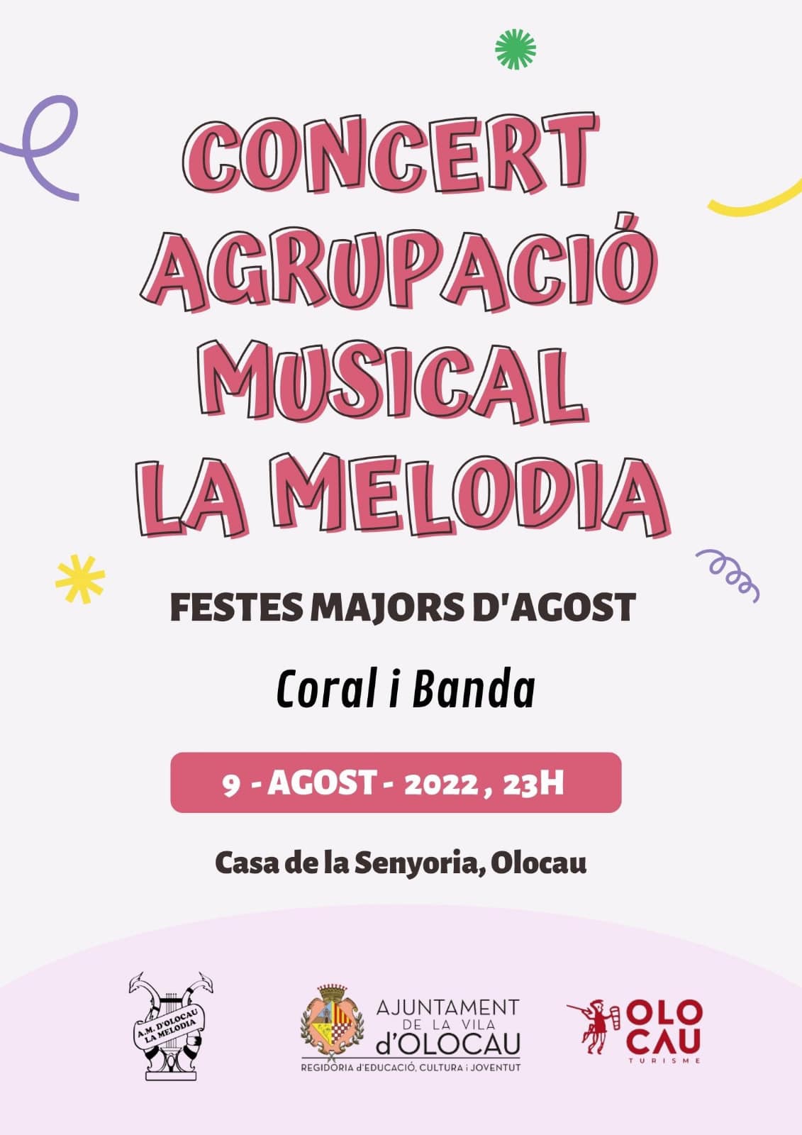 Cartel concierto Agrupaci&oacute;n Musical La Melod&iacute;a