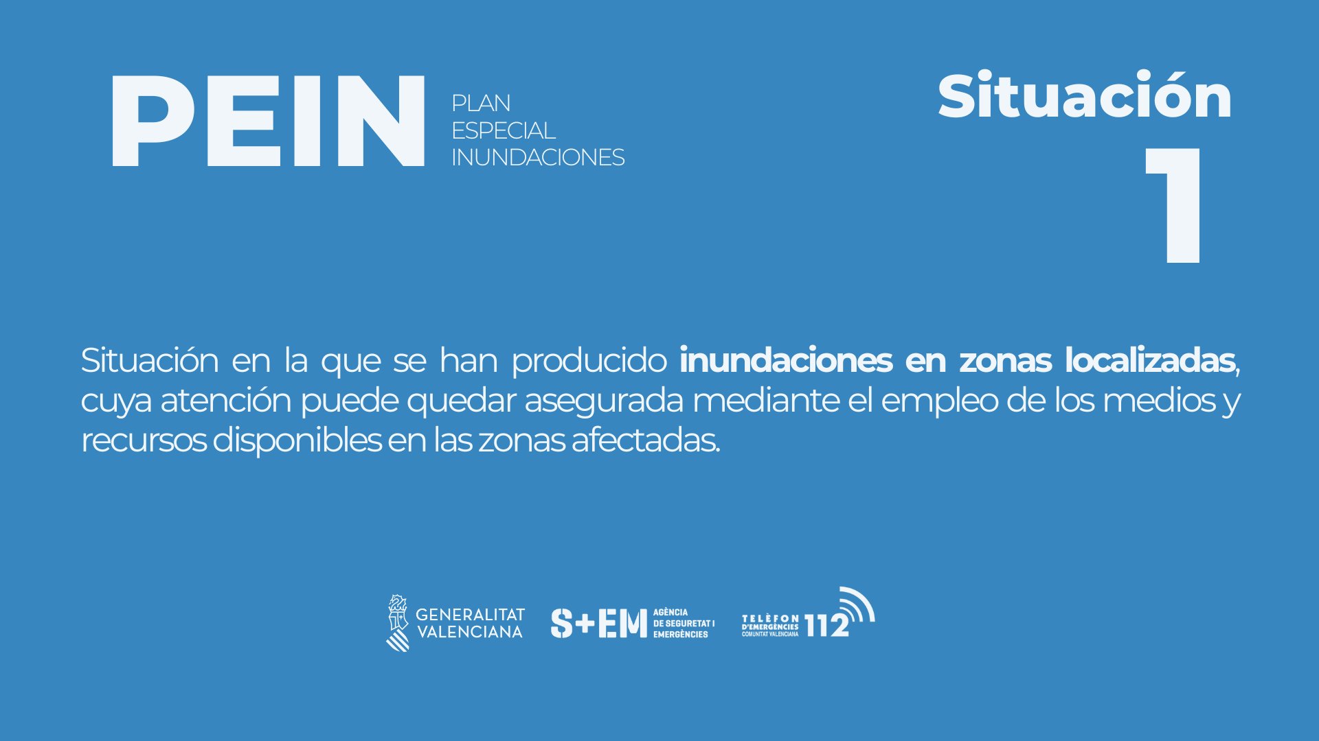 Situación 1 del Plan Especial de Inundaciones