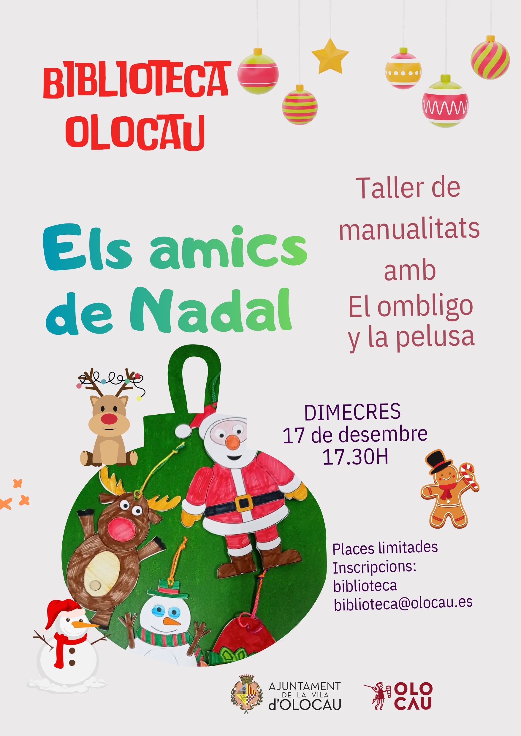 Taller infantil de manualidades &lsquo;Els amics de Nadal&rsquo; Olocau