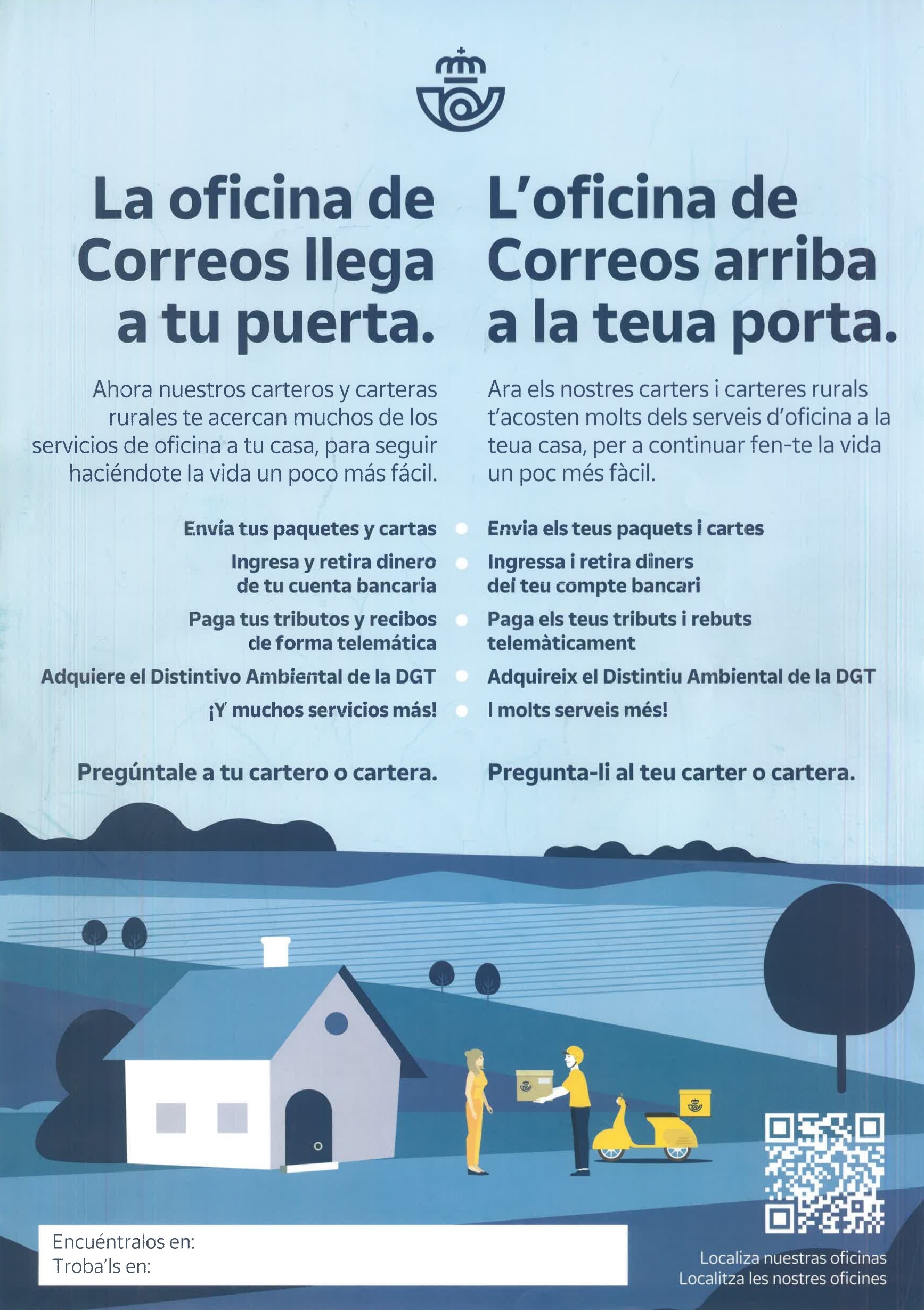 Cartel informativo de Correos