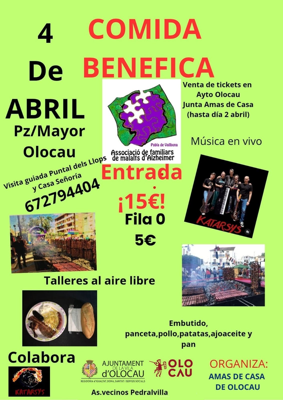 Dinar benèfic de l'associació Amas de Casa de Olocau