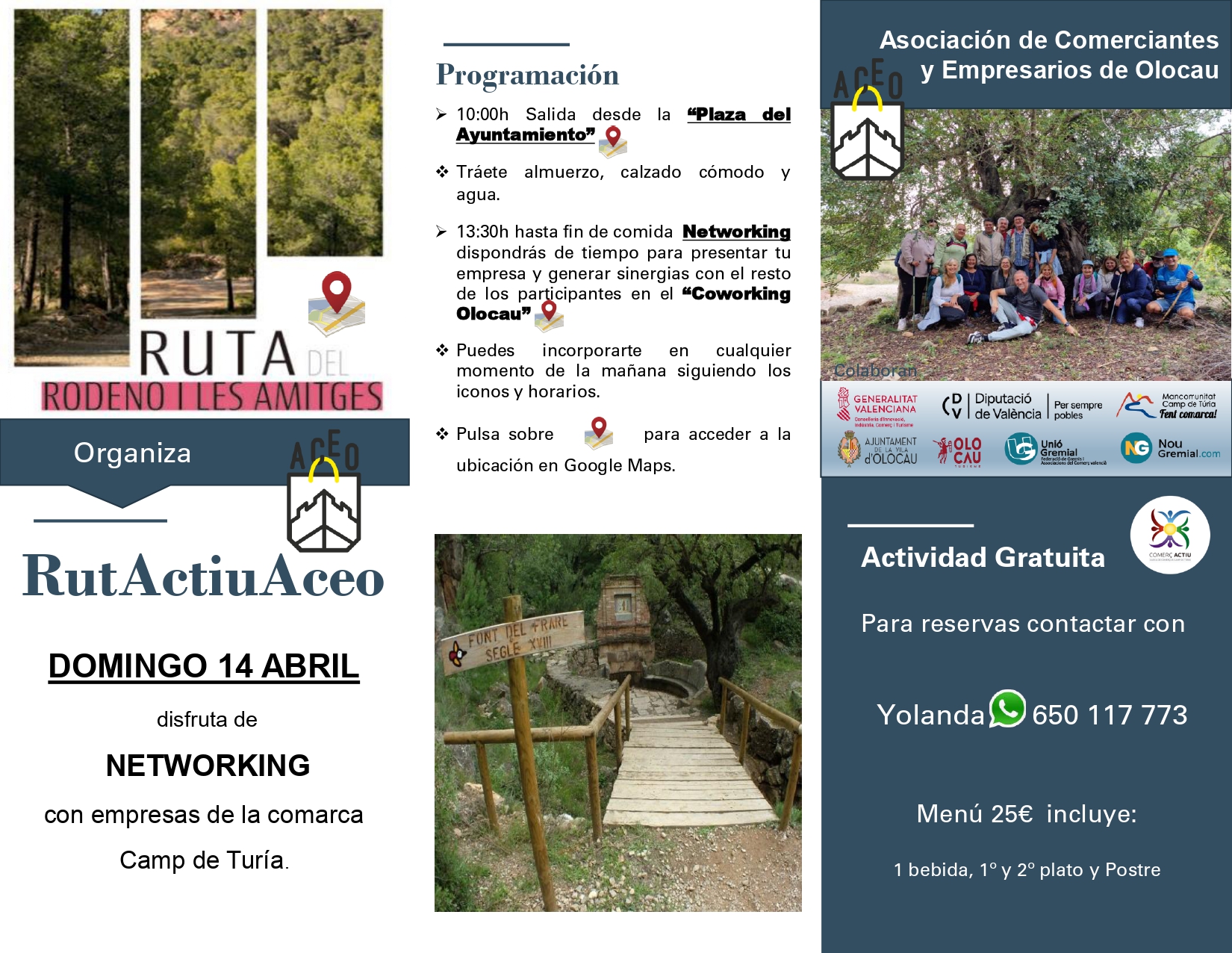 Tr&iacute;ptico RutActiuAceo Rodeno Olocau