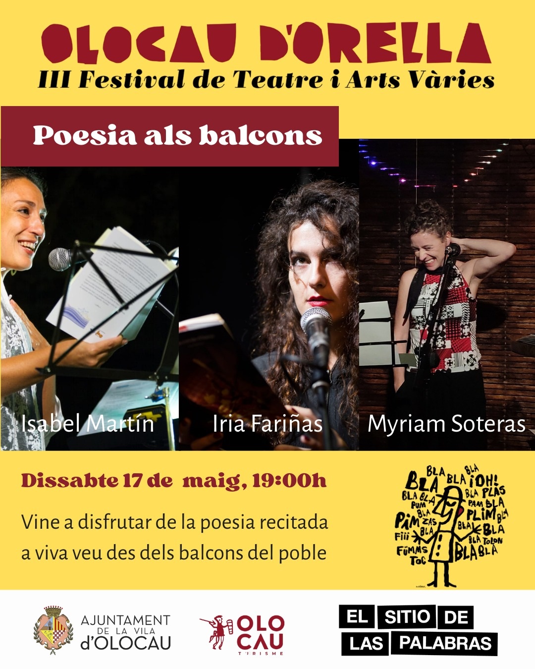 Cartel Poesia als balcons Olocau Orella