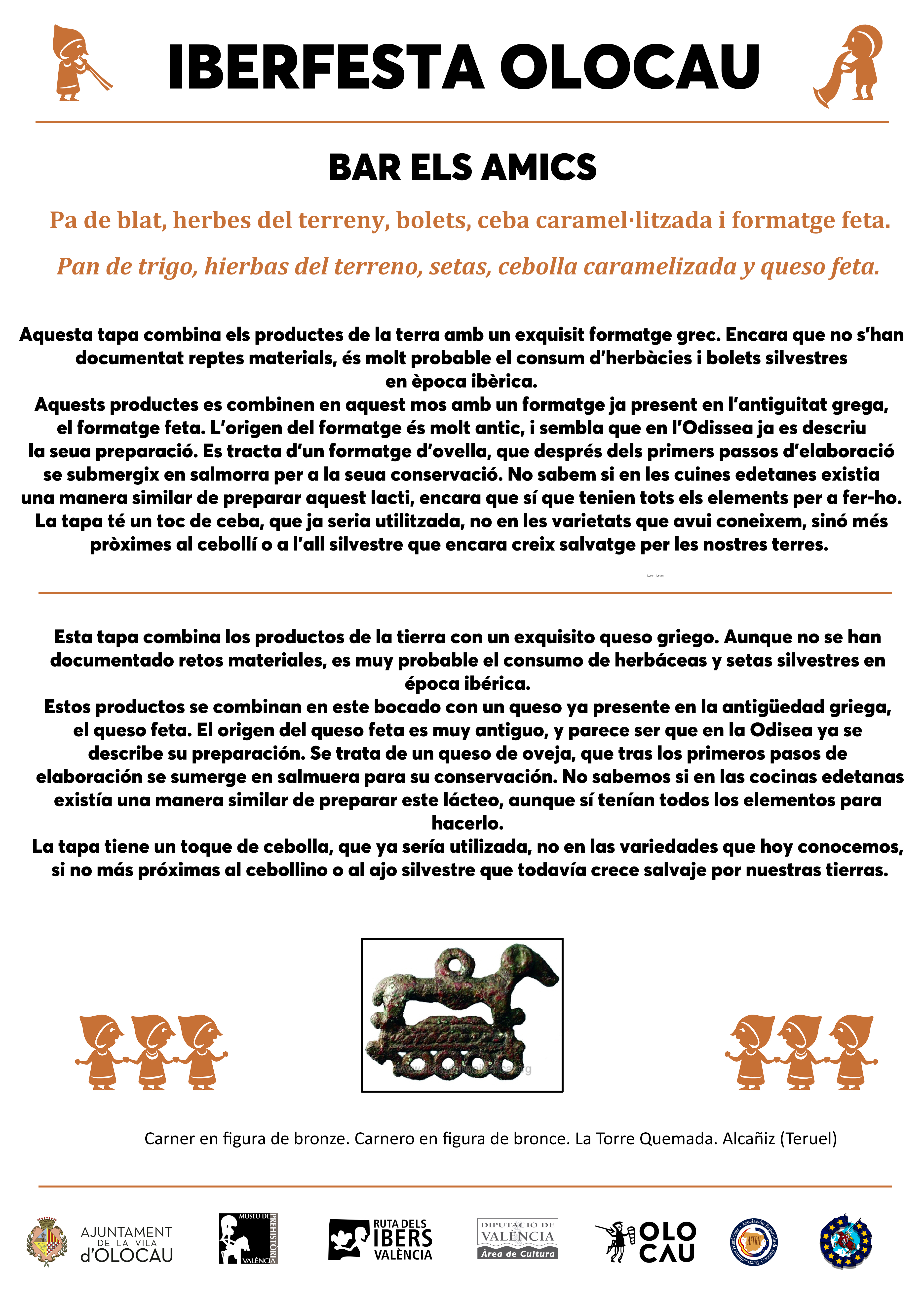 Cartel Bar Els Amics Olocau 1