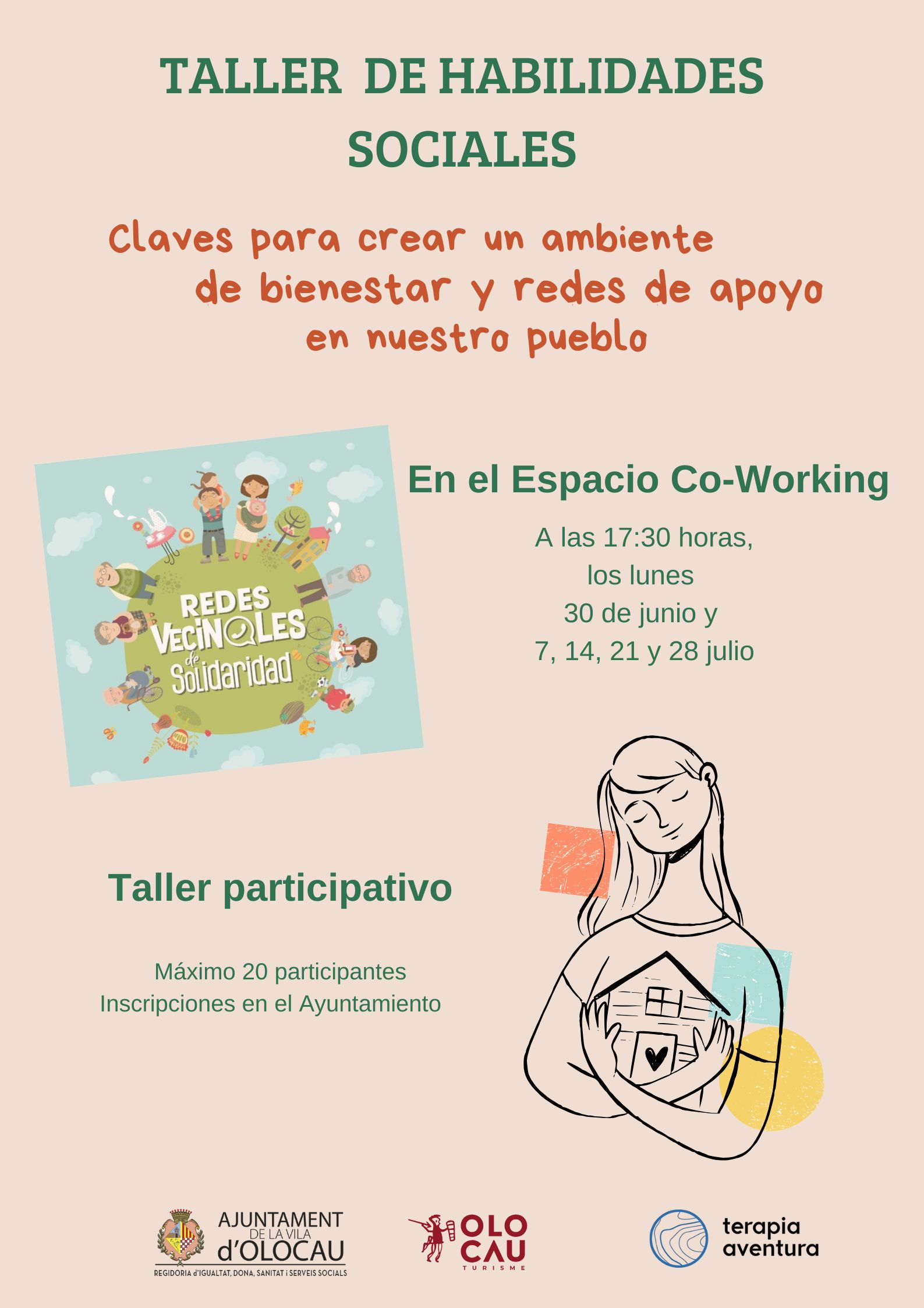 Cartel taller de habilidades sociales Olocau