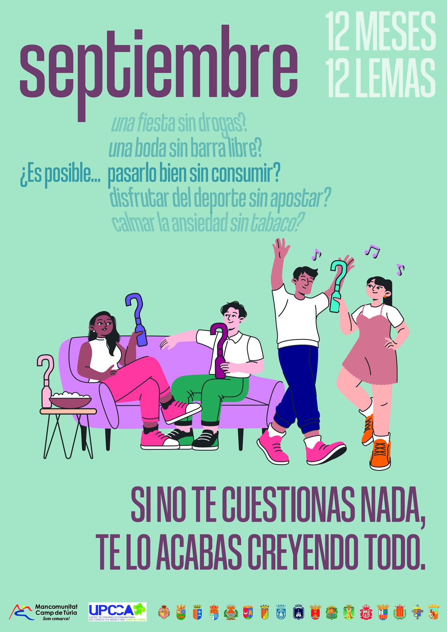 Campa&ntilde;a de septiembre de la UPCCA de la Mancomunitat Camp de T&uacute;ria dentro de la iniciativa &lsquo;12 meses, 12 lemas&rsquo; 