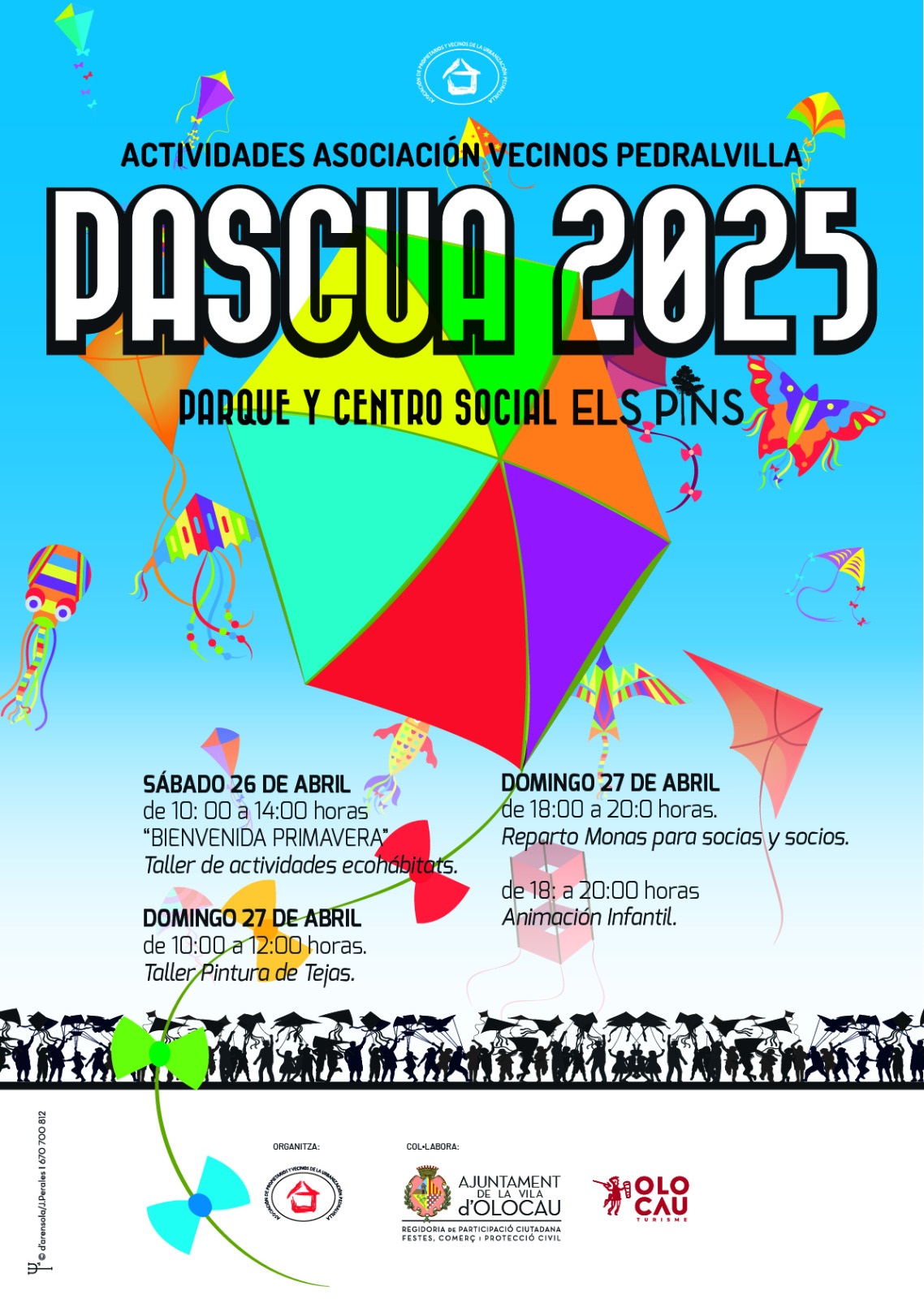 Cartel actividades de Pascua 2025 de Pedralvilla Olocau