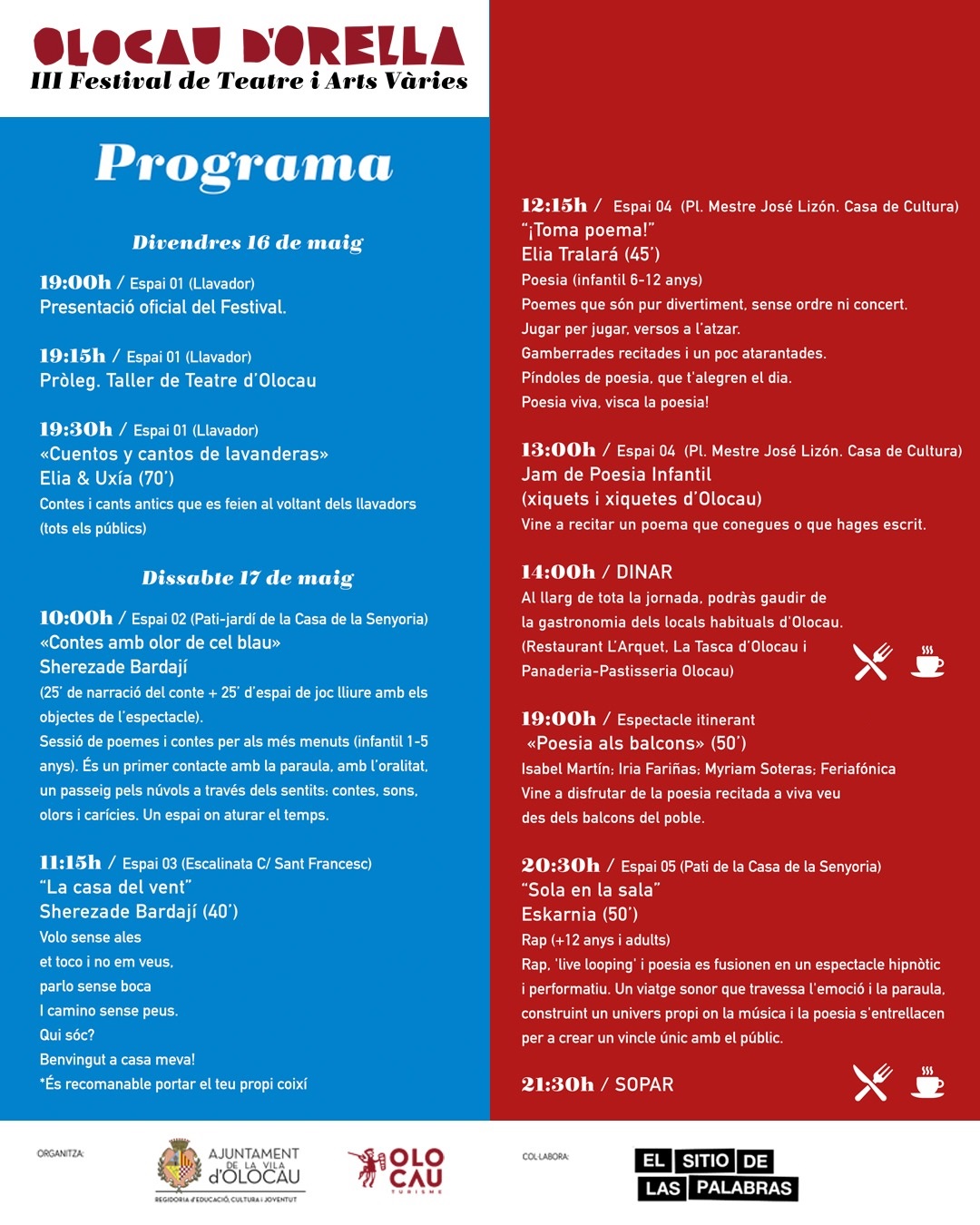 Programa Festival Olocau Orella