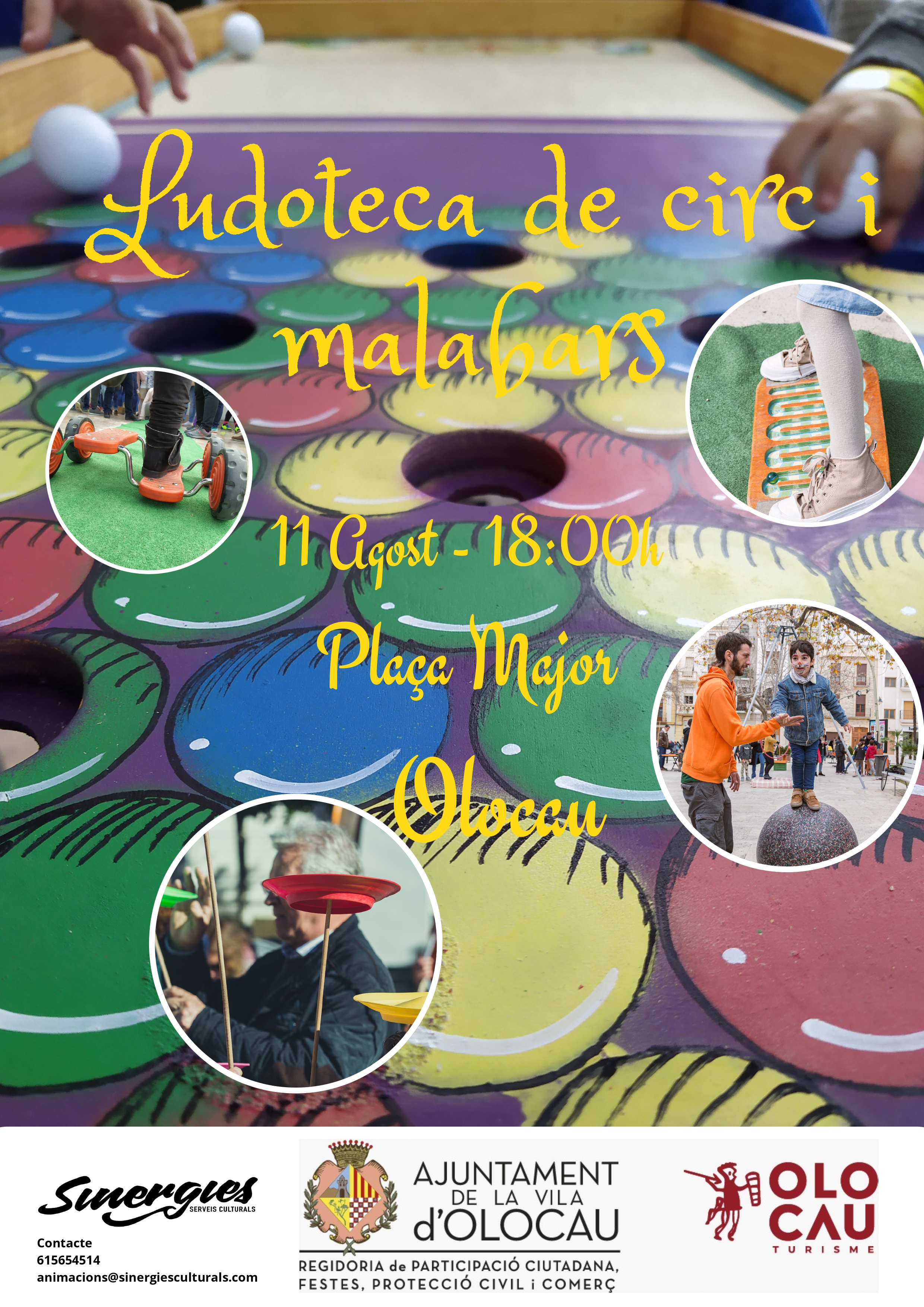 Cartel Ludoteca de circo y malabares Olocau