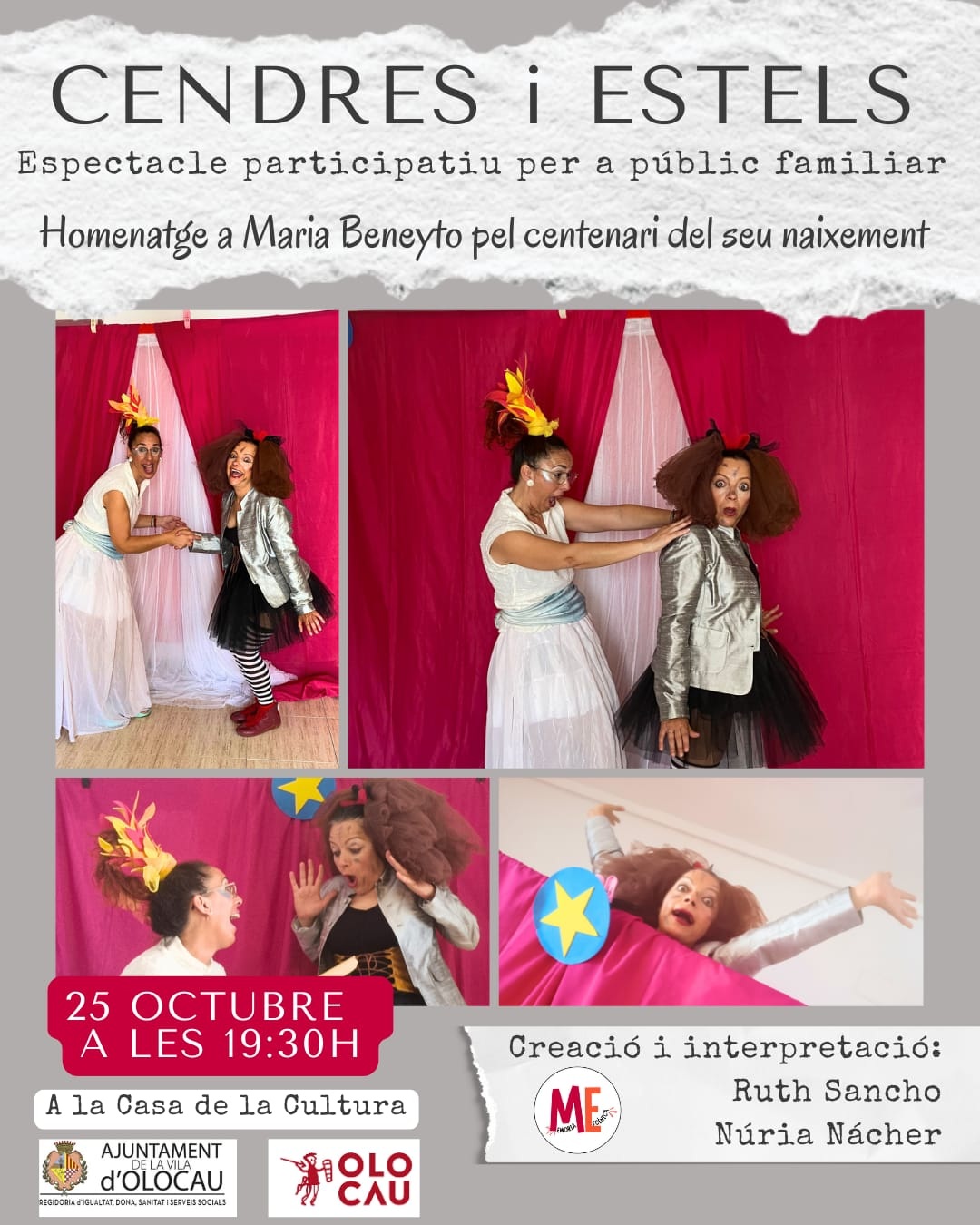 Cartel espectáculo Cendres i Estels Olocau