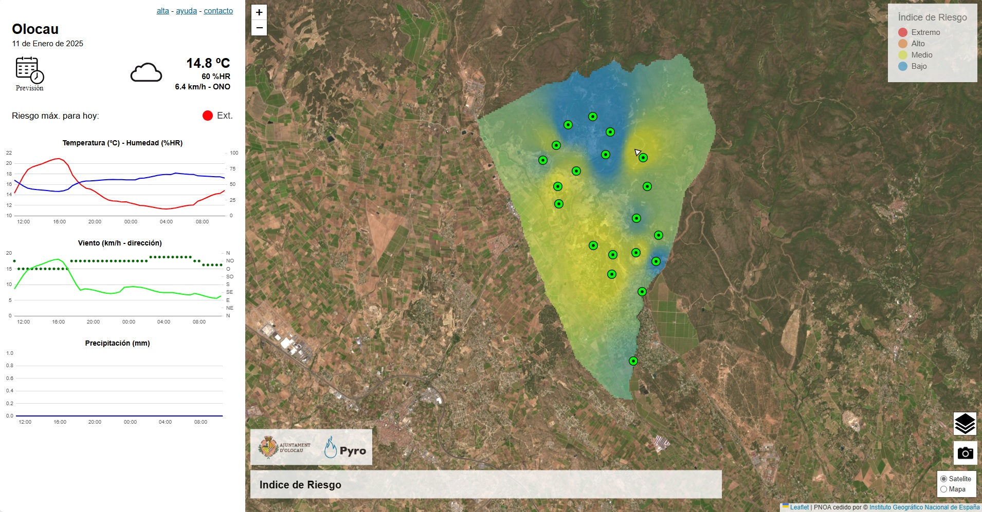 Riesgo incendios 11 enero