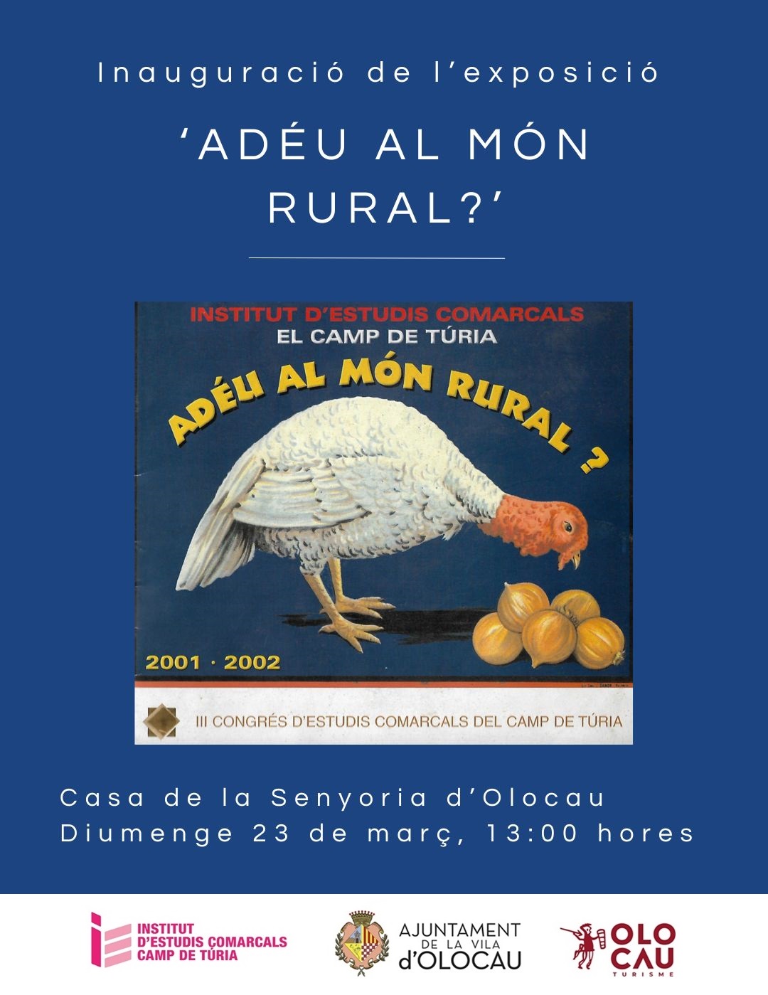 Cartel inauguraci&oacute;n exposici&oacute;n Ad&eacute;u al m&oacute;n rural Olocau